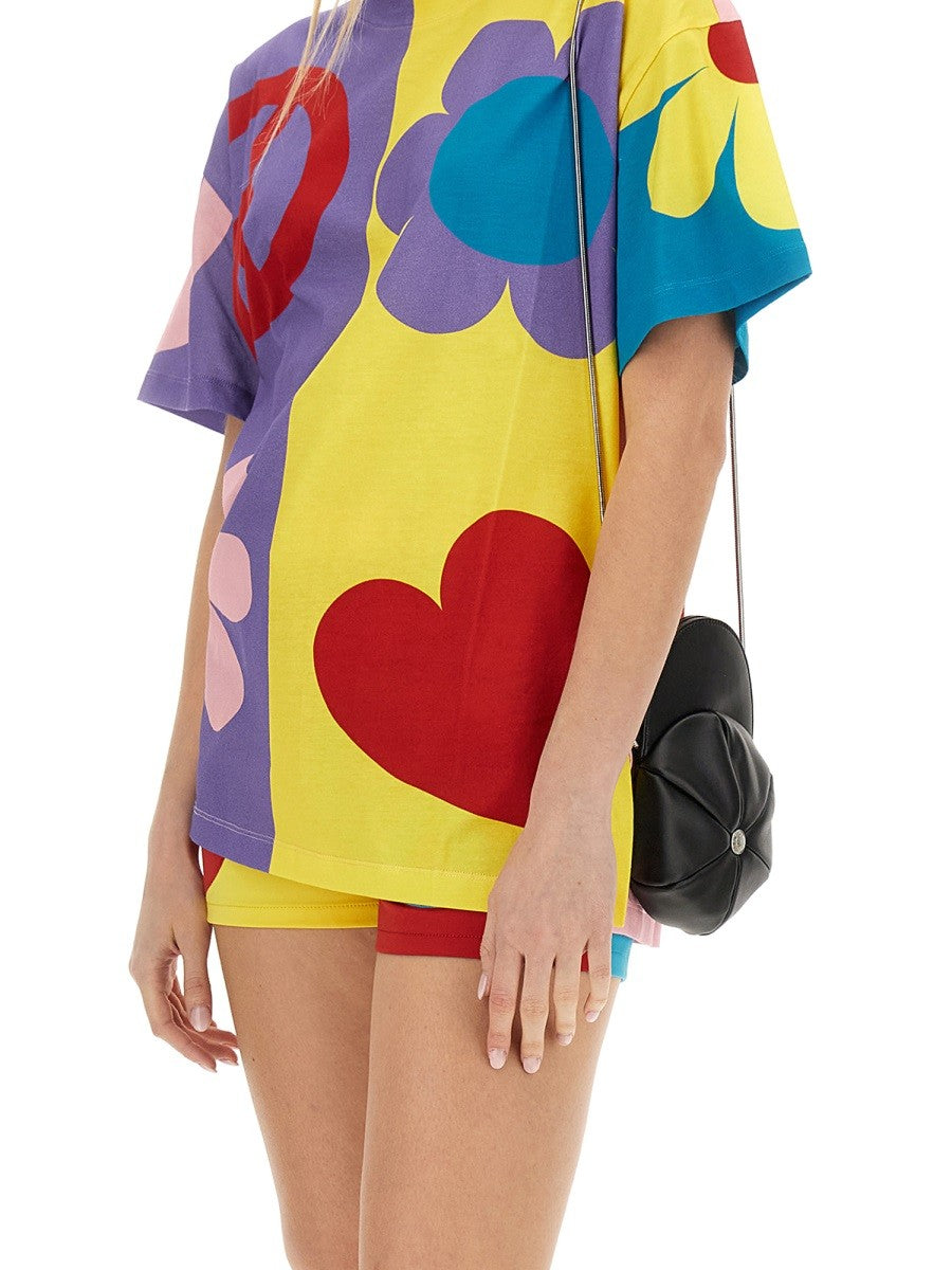 Moschino Jeans T-SHIRT EN JERSEY À SYMBOLLES