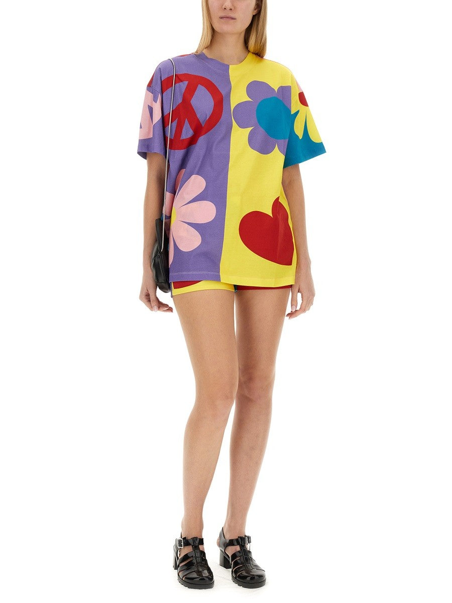 Moschino Jeans T-SHIRT EN JERSEY À SYMBOLLES
