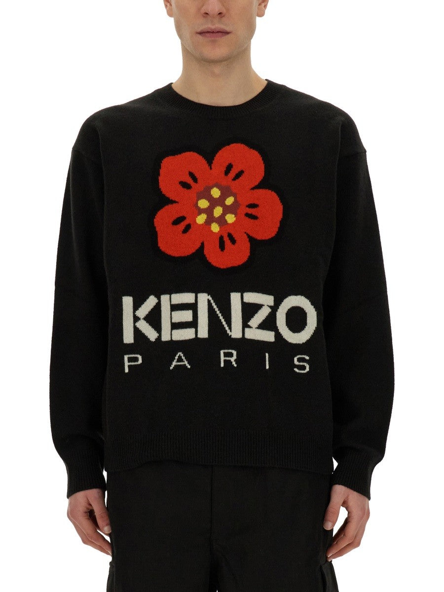 Kenzo JERSEY MIT STICKEREI BOKE FLOWER