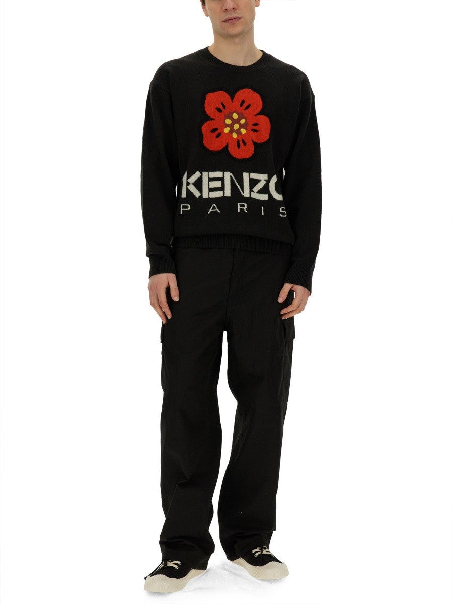 Kenzo JERSEY MIT STICKEREI BOKE FLOWER