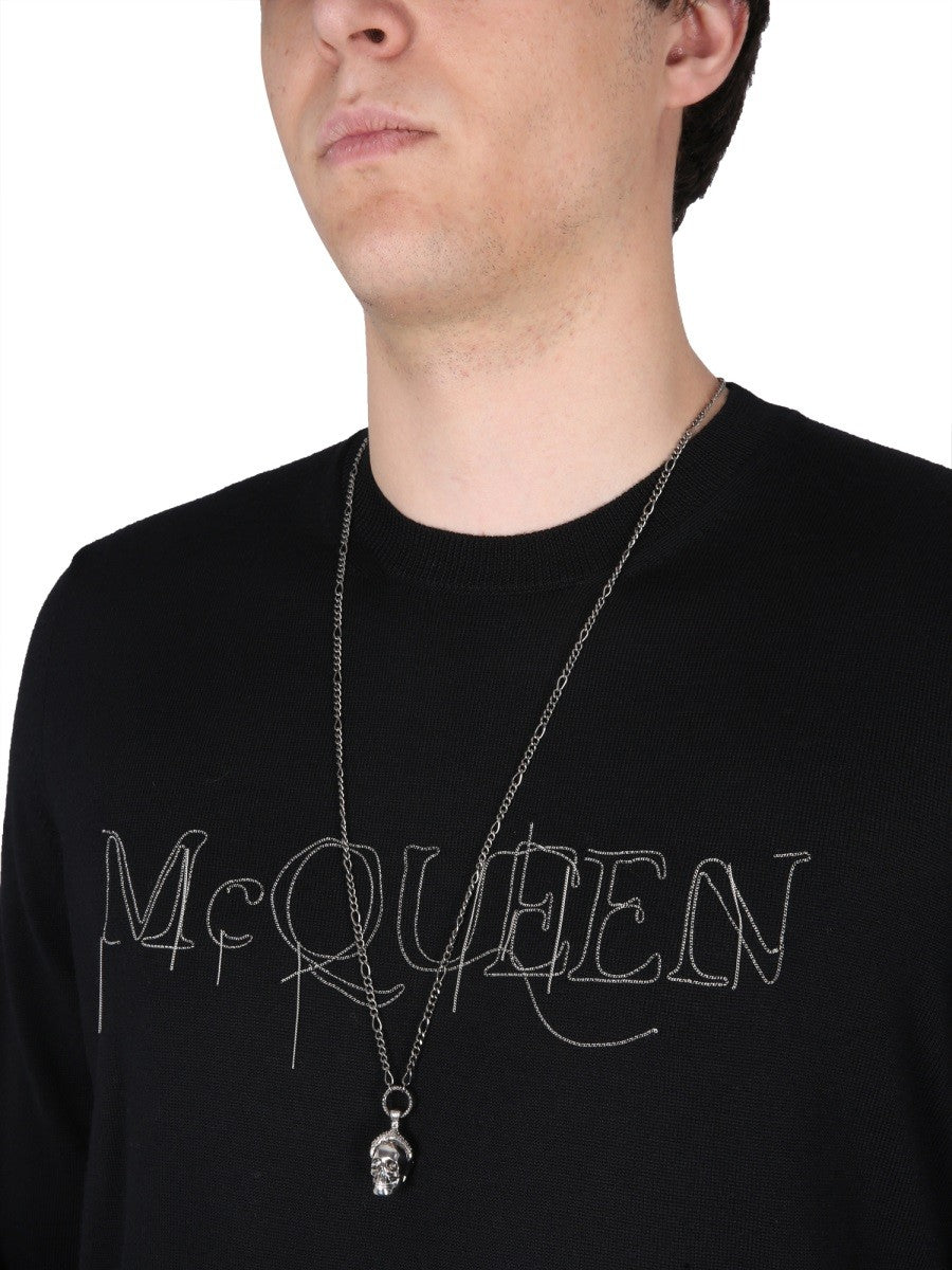 Alexander Mcqueen DŽEMPTERIS SU LOGOTIPO SIUVINĖJIMU