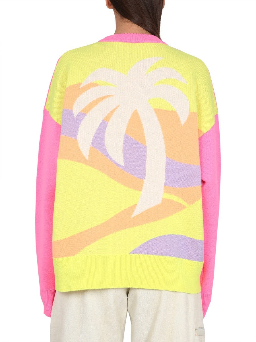 Palm Angels SVETR S MOTIVEM PALMY