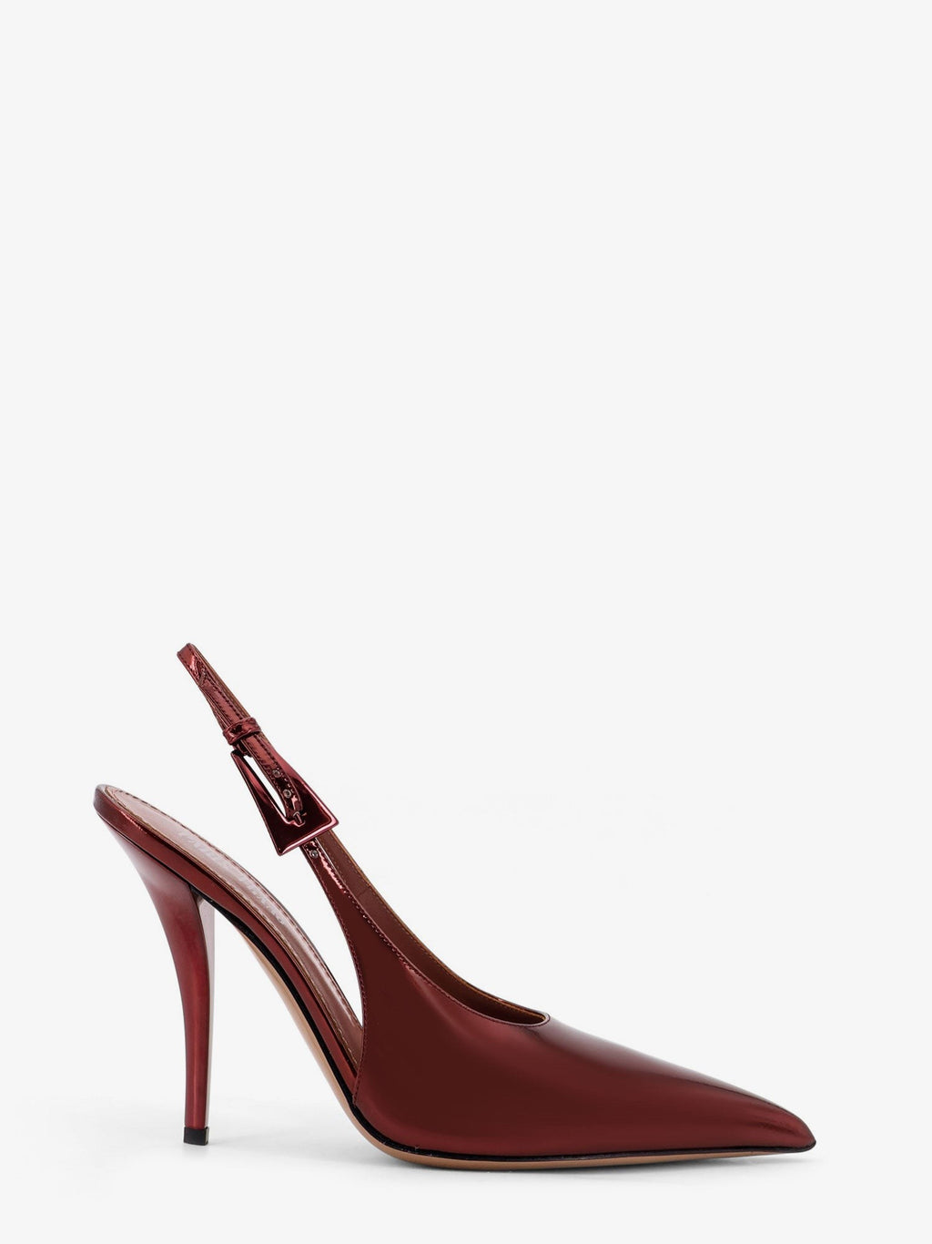 Paris Texas Jessica Slingback mirror leather pumps