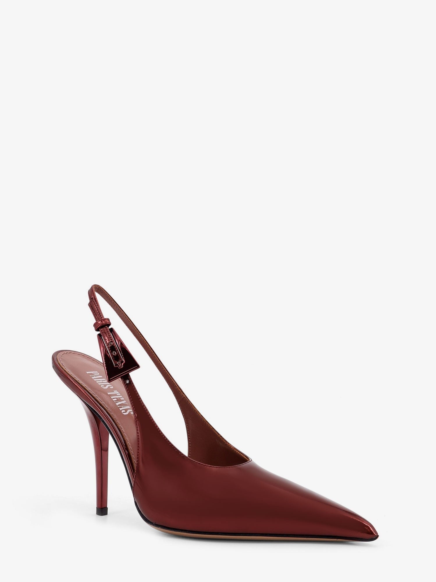 Paris Texas Jessica Slingback mirror leather pumps