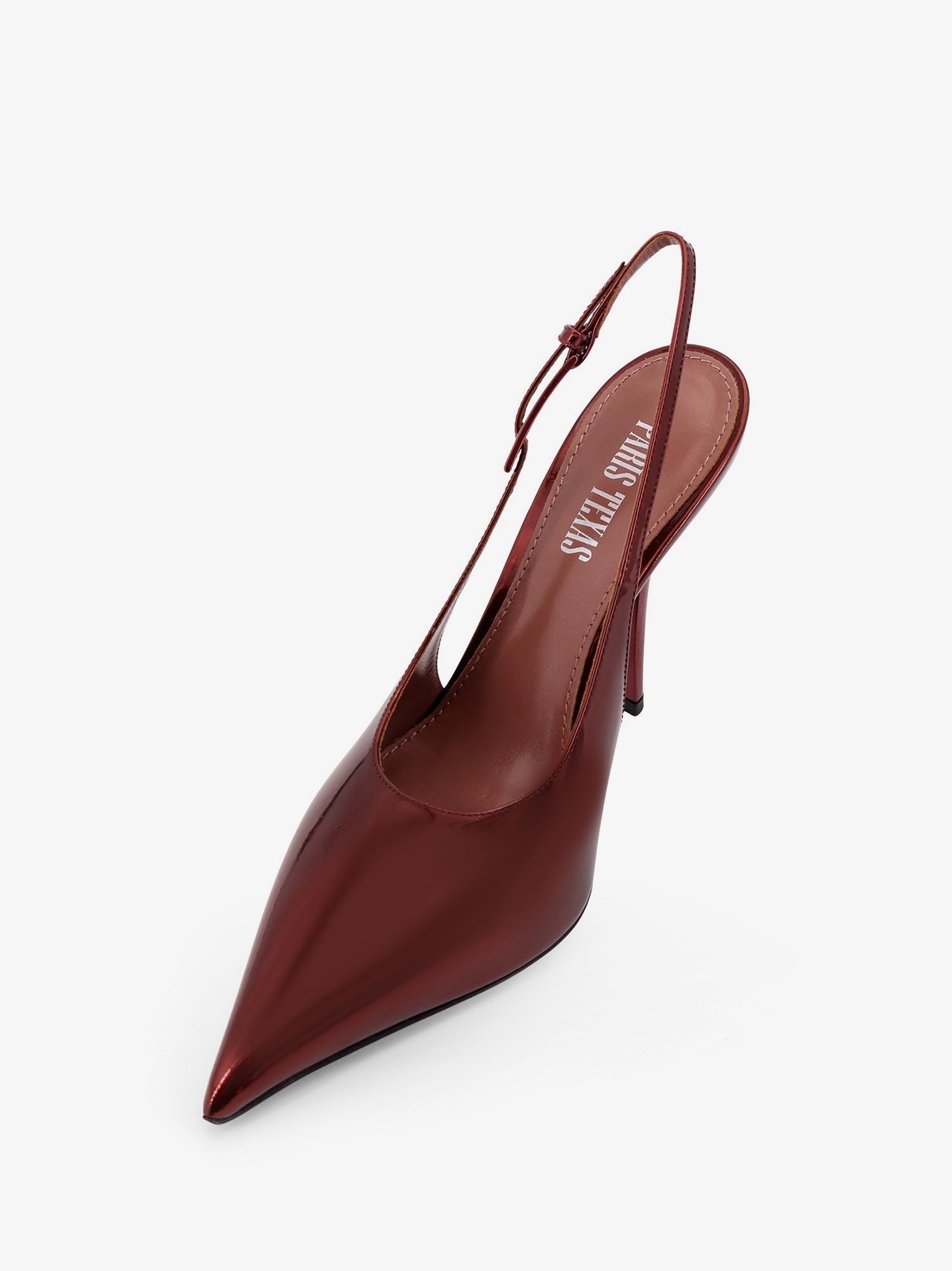 Paris Texas Jessica Slingback mirror leather pumps