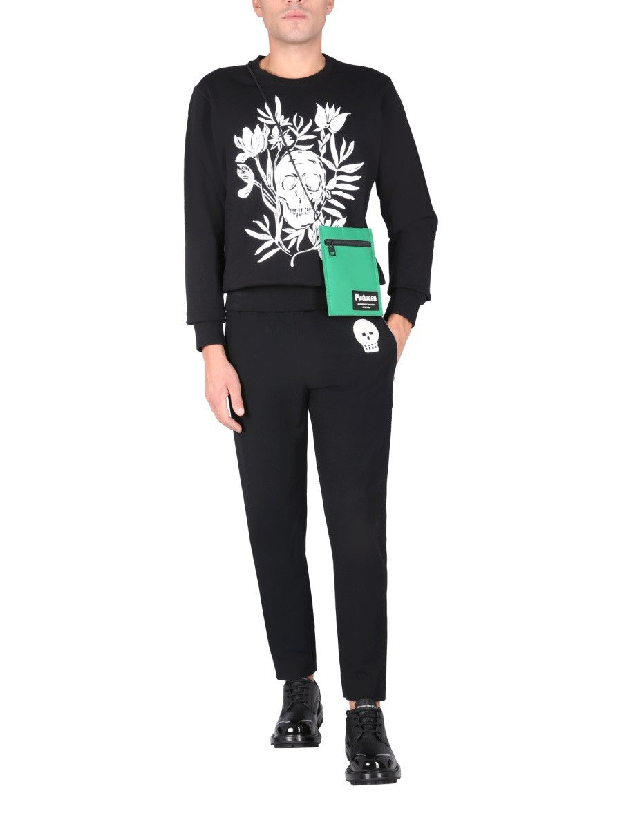Alexander Mcqueen JOGGINGBUKSER MED BRODERET KRANIE