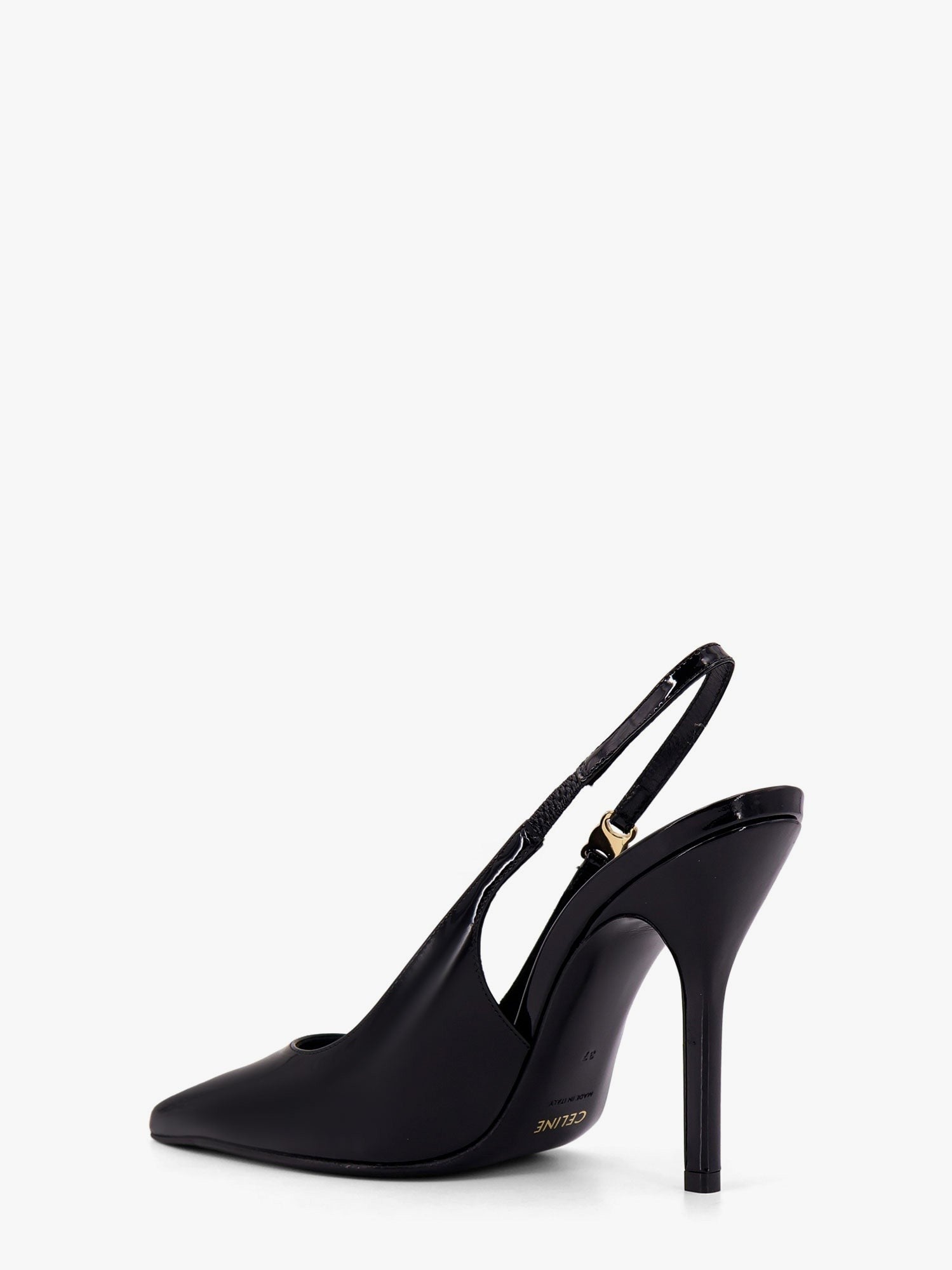 Celine Judy lakované kožené boty s otevřenou patou