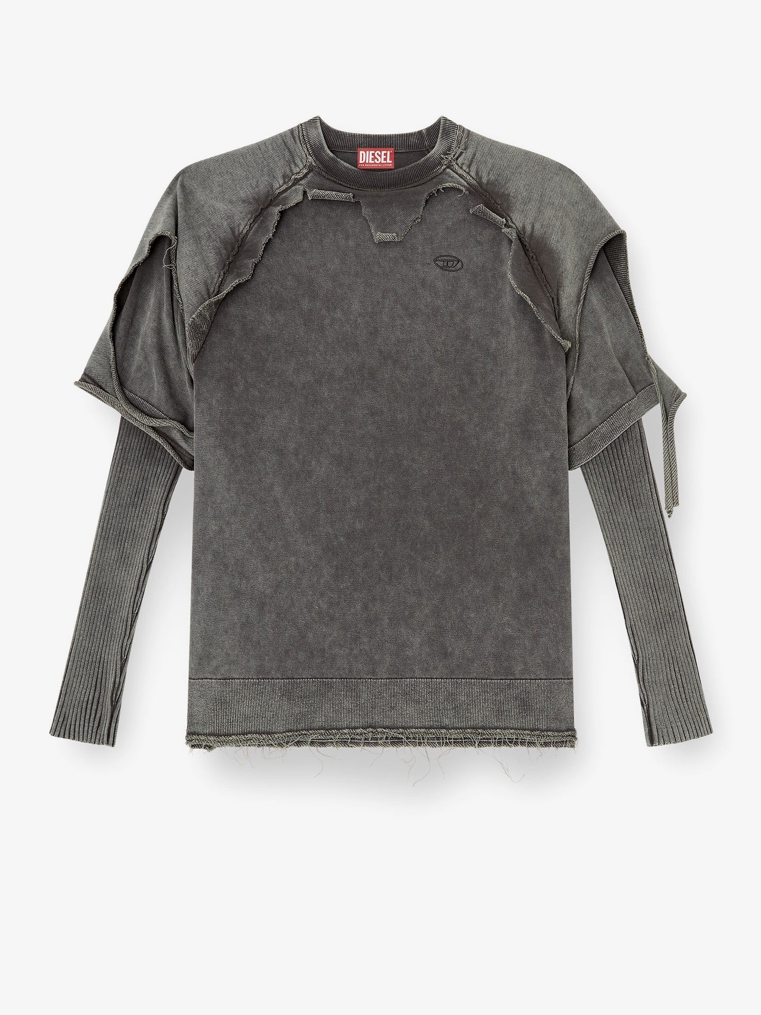 Diesel K-Petro cotton sweatshirt with distressed effect