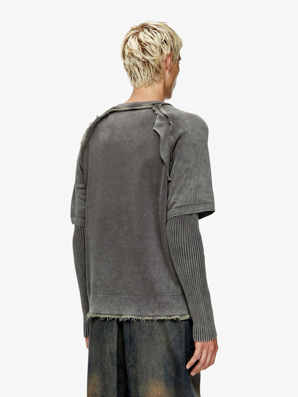 Diesel K-Petro cotton sweatshirt with distressed effect