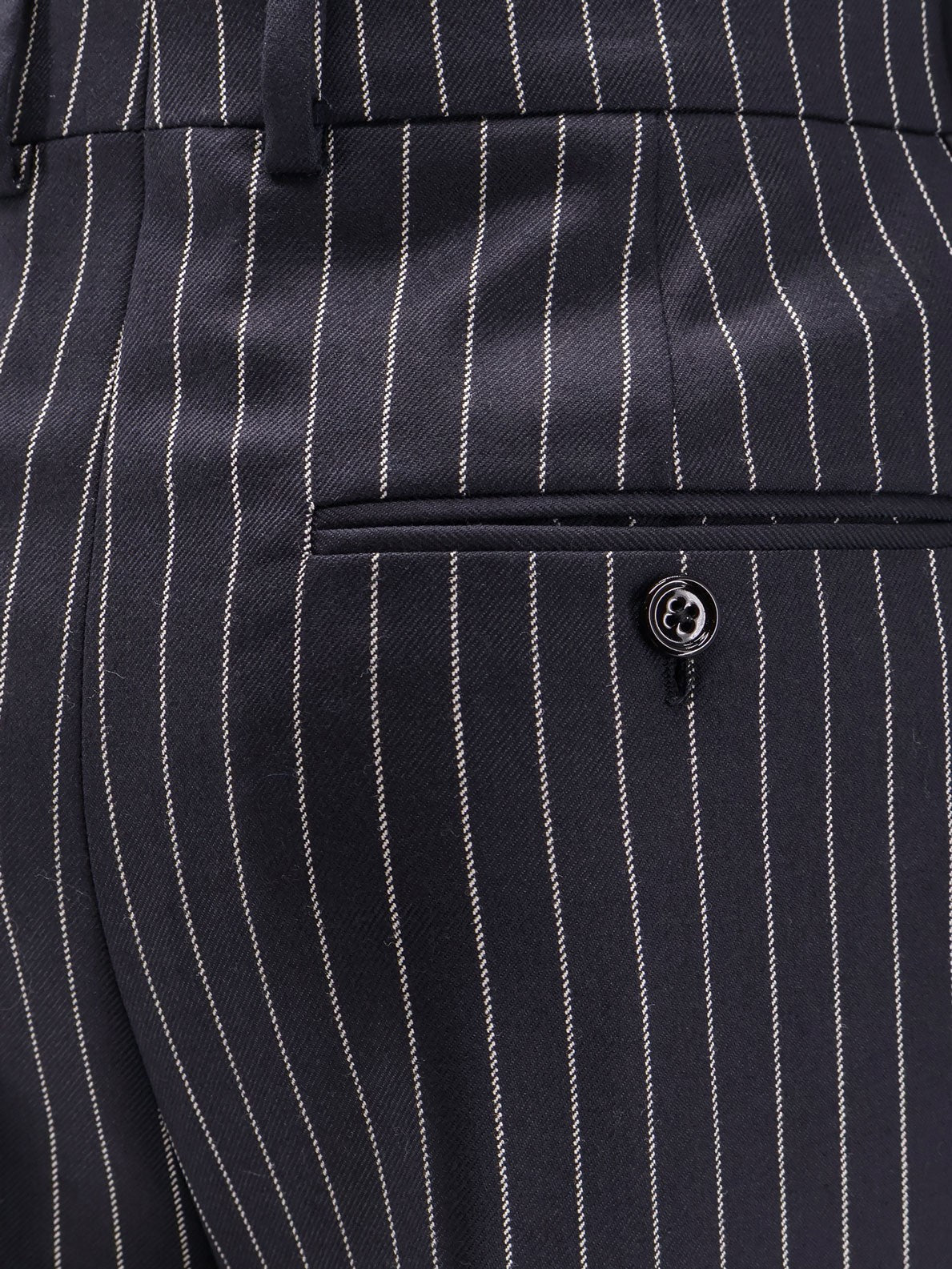 Celine Keith wool trousers with pinstripe motif