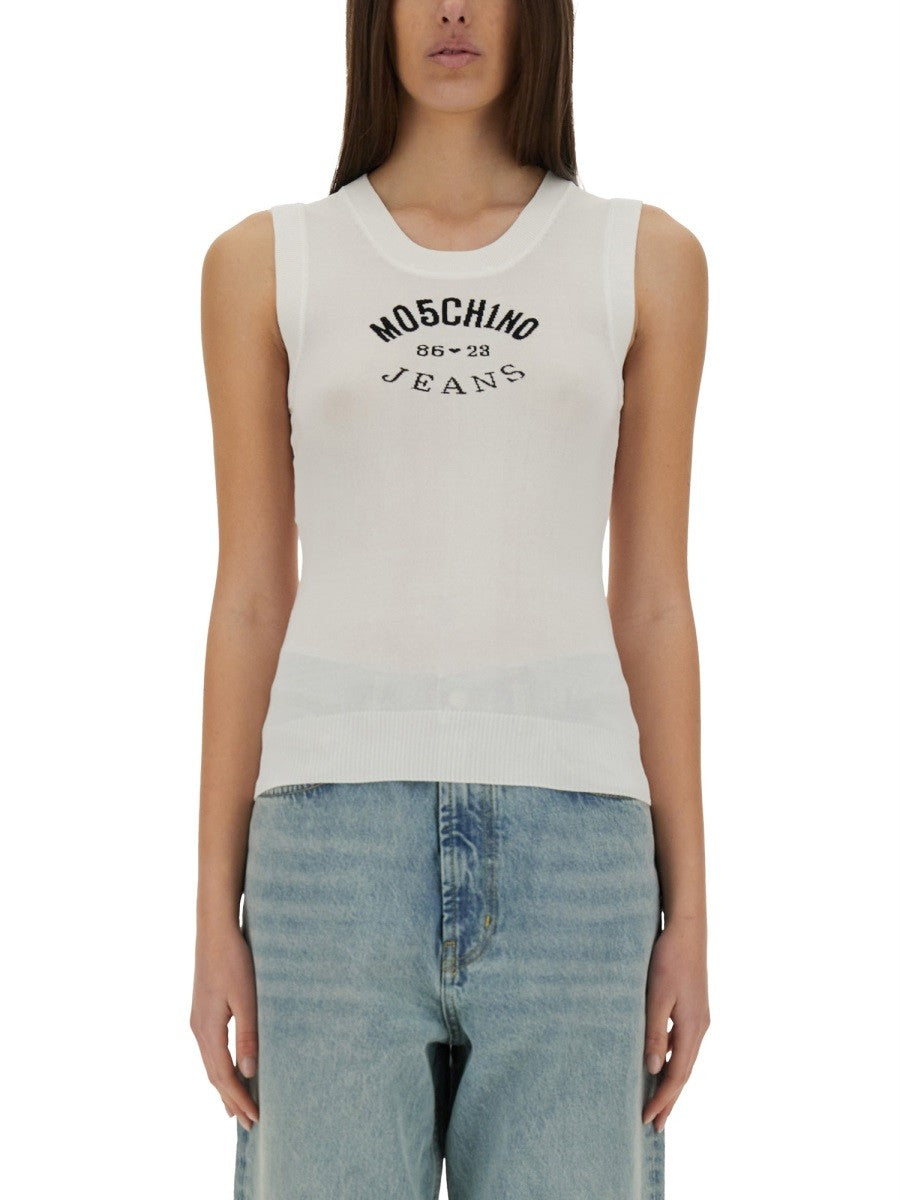 Moschino Jeans STRICKTOP MIT INLAY LOGO