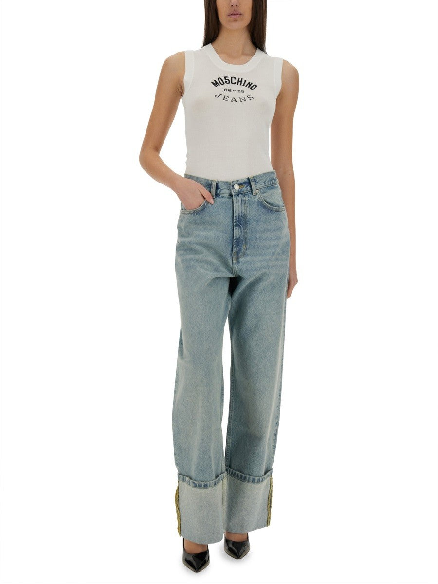 Moschino Jeans インレイロゴ入りニットトップ