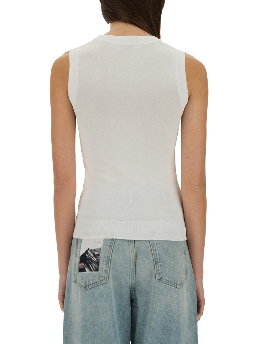 Moschino Jeans インレイロゴ入りニットトップ