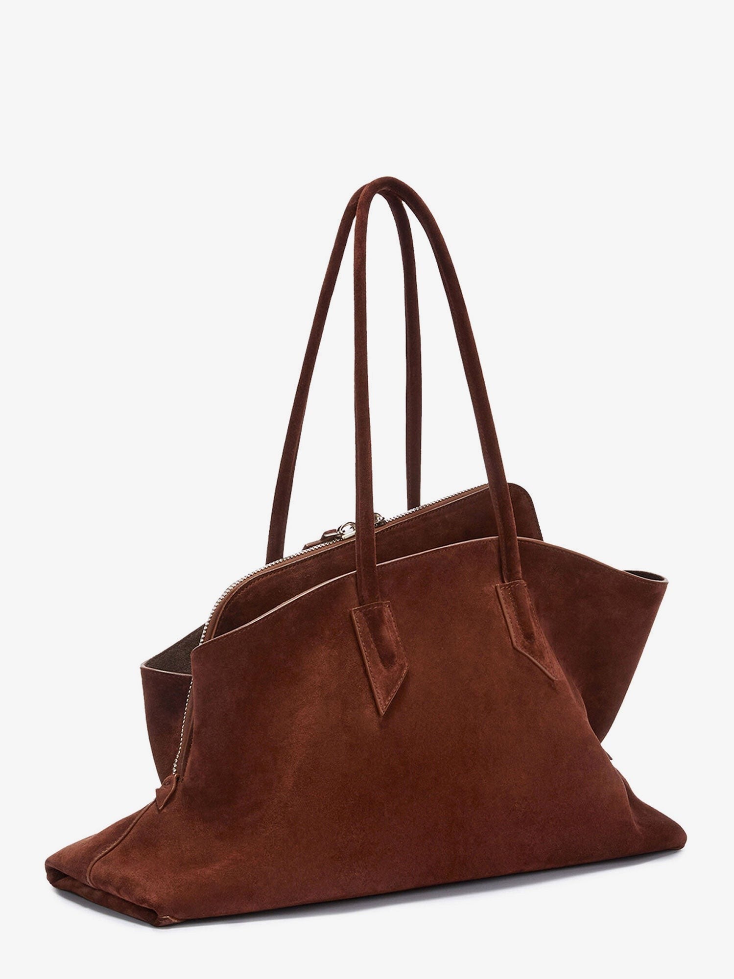 The Attico La Passeggiata Medium suede shoulder bag