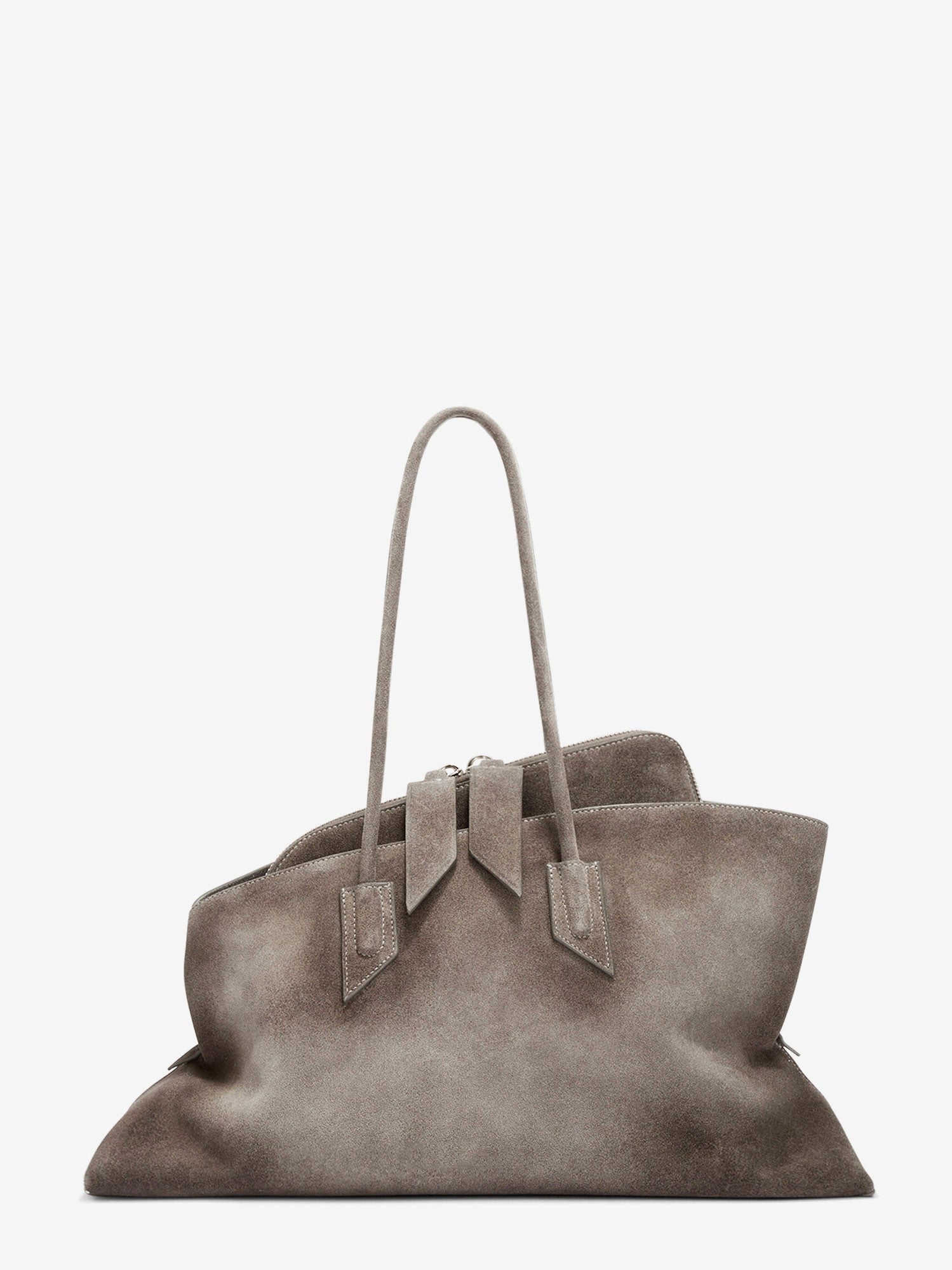 The Attico La Passeggiata Medium suede shoulder bag
