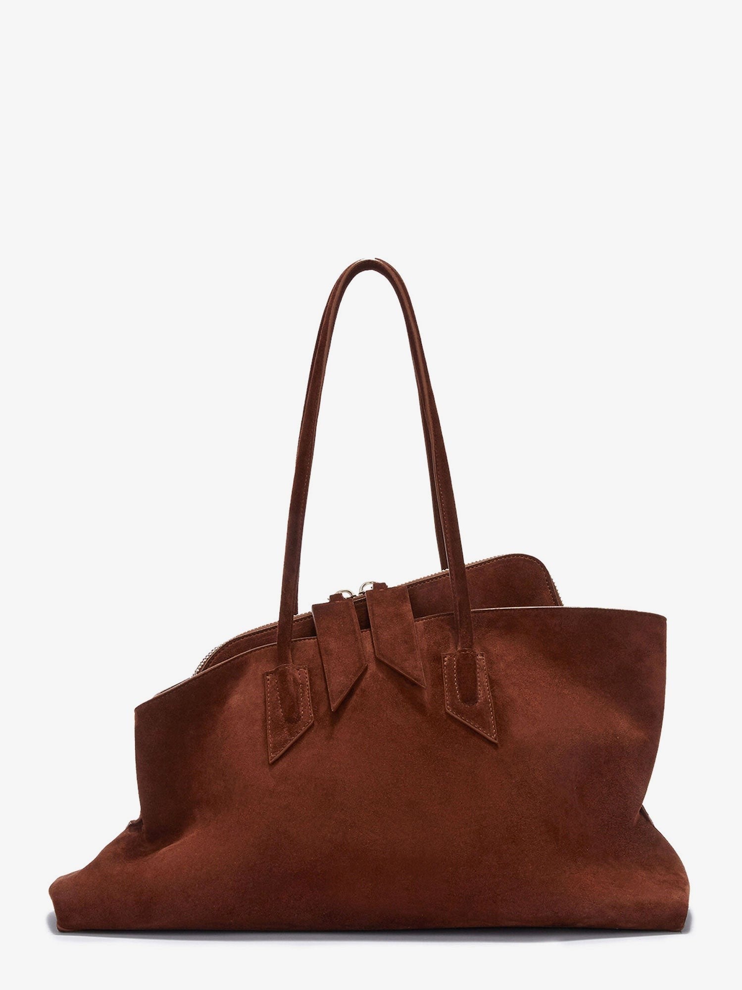 The Attico La Passeggiata Medium suede shoulder bag