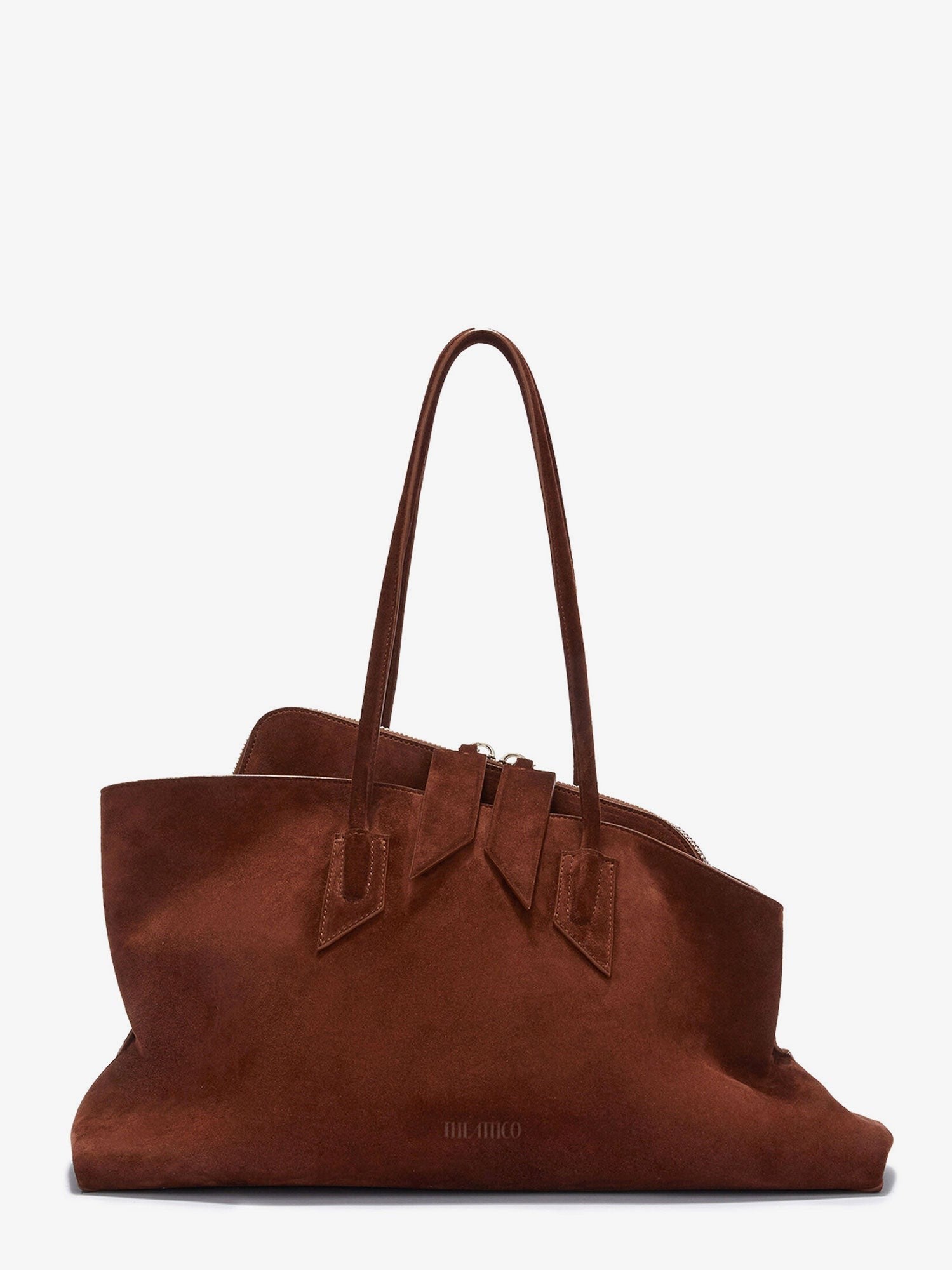 The Attico La Passeggiata Medium suede shoulder bag