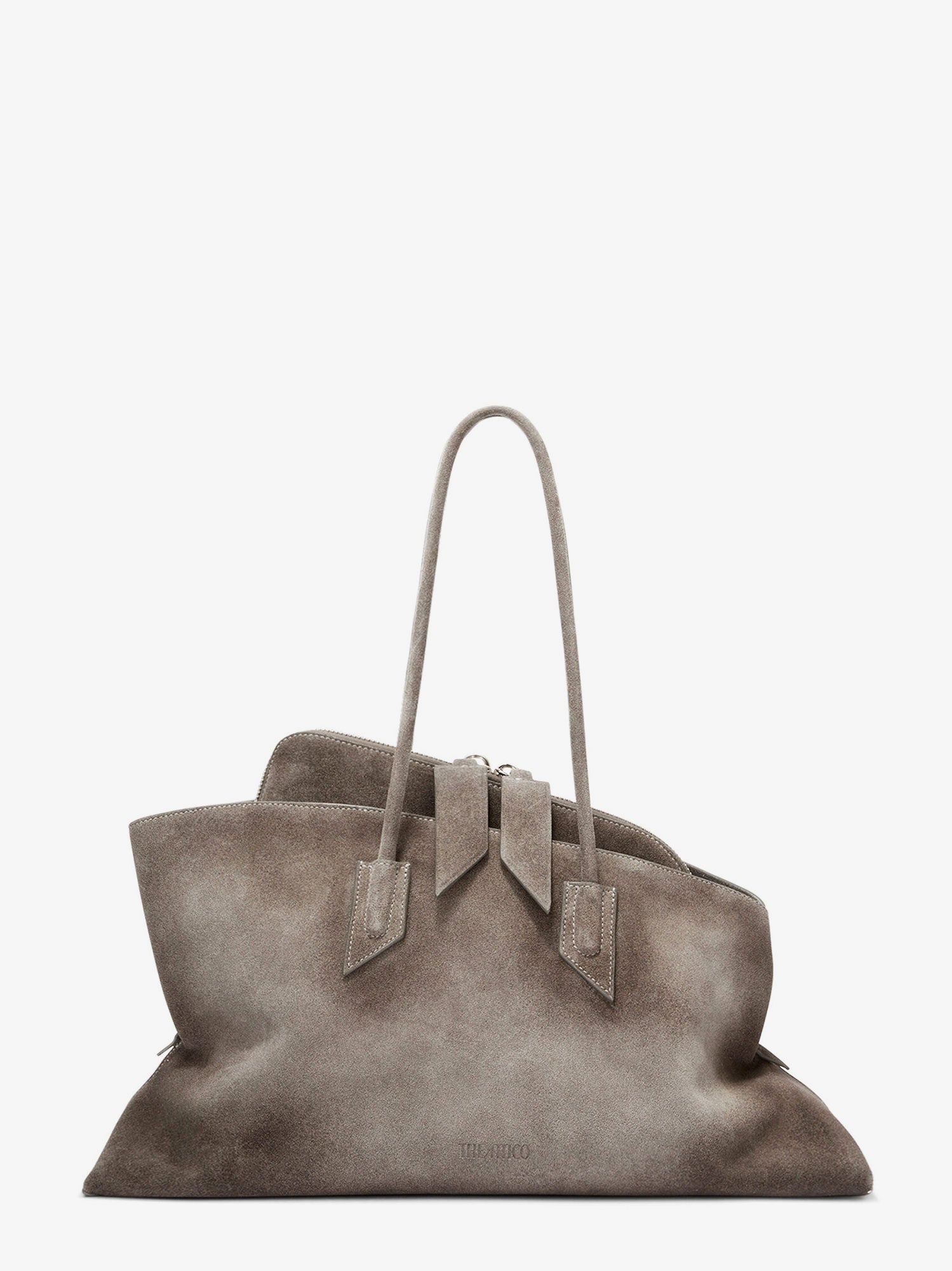 The Attico La Passeggiata Medium suede shoulder bag