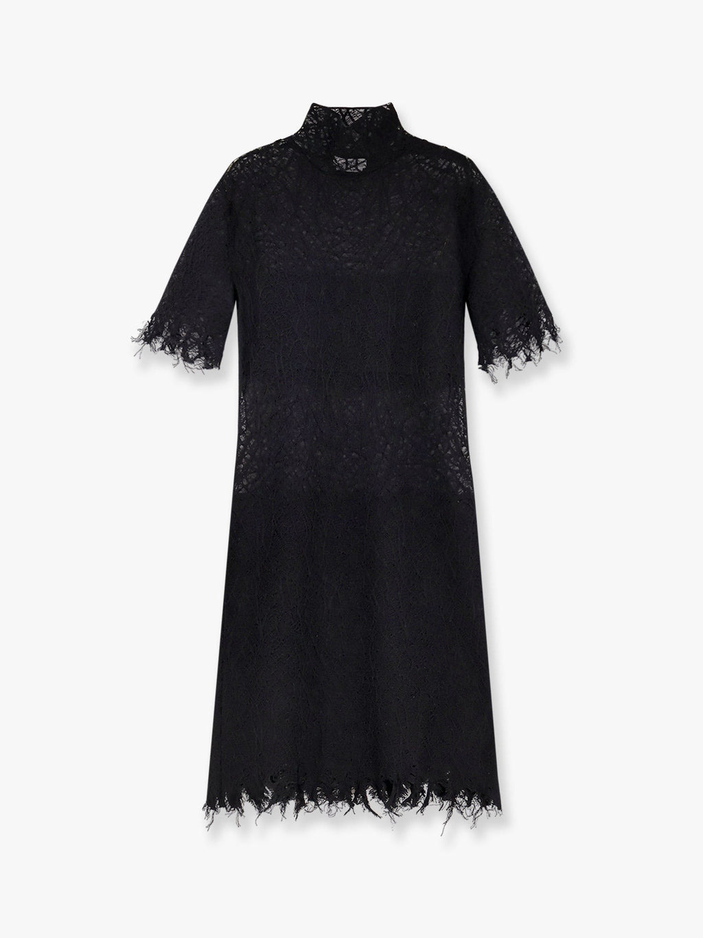 Alexander Mcqueen Spitzenkleid mit Baumwolleinsätzen und Bio-Seide