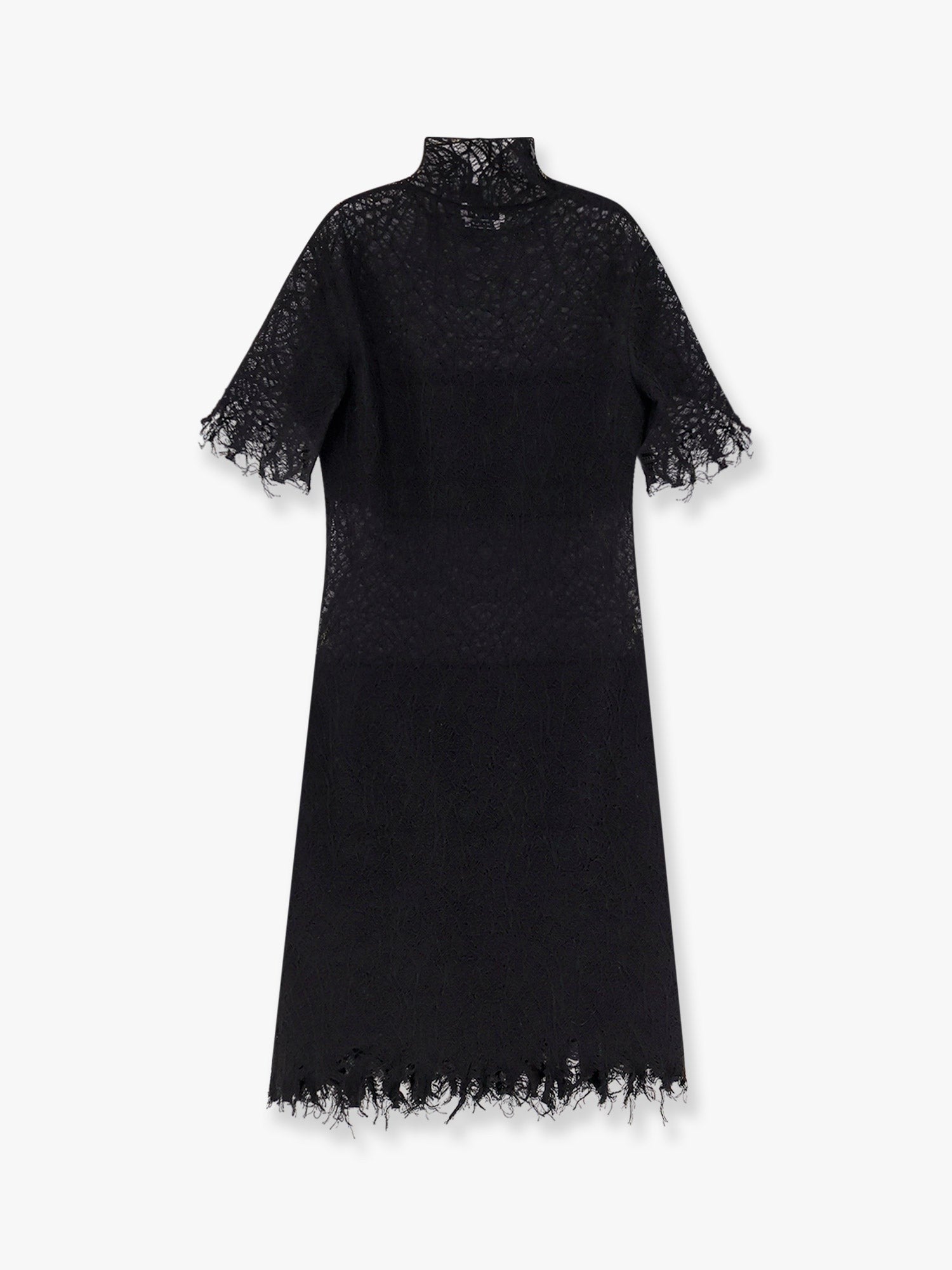 Alexander Mcqueen Spitzenkleid mit Baumwolleinsätzen und Bio-Seide