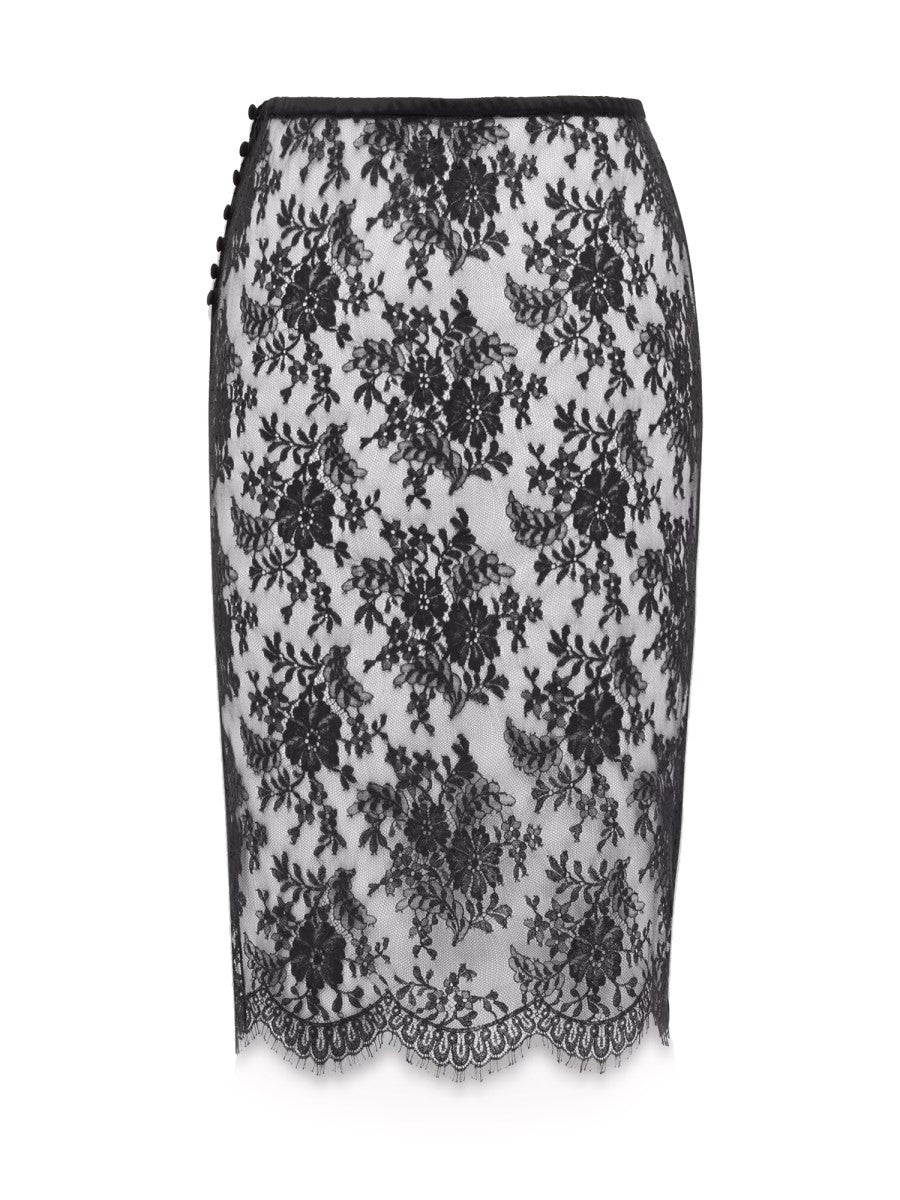Saint Laurent LACE WRAP PENCIL SKIRT