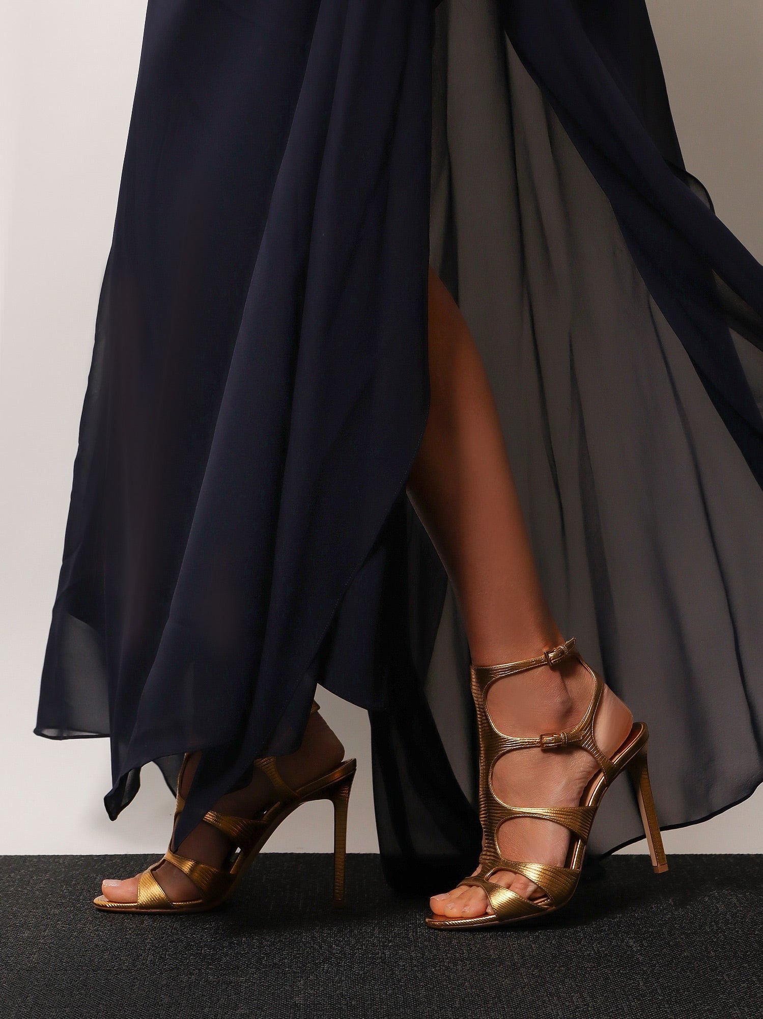 Tom Ford Laminated leather sandals with croco print