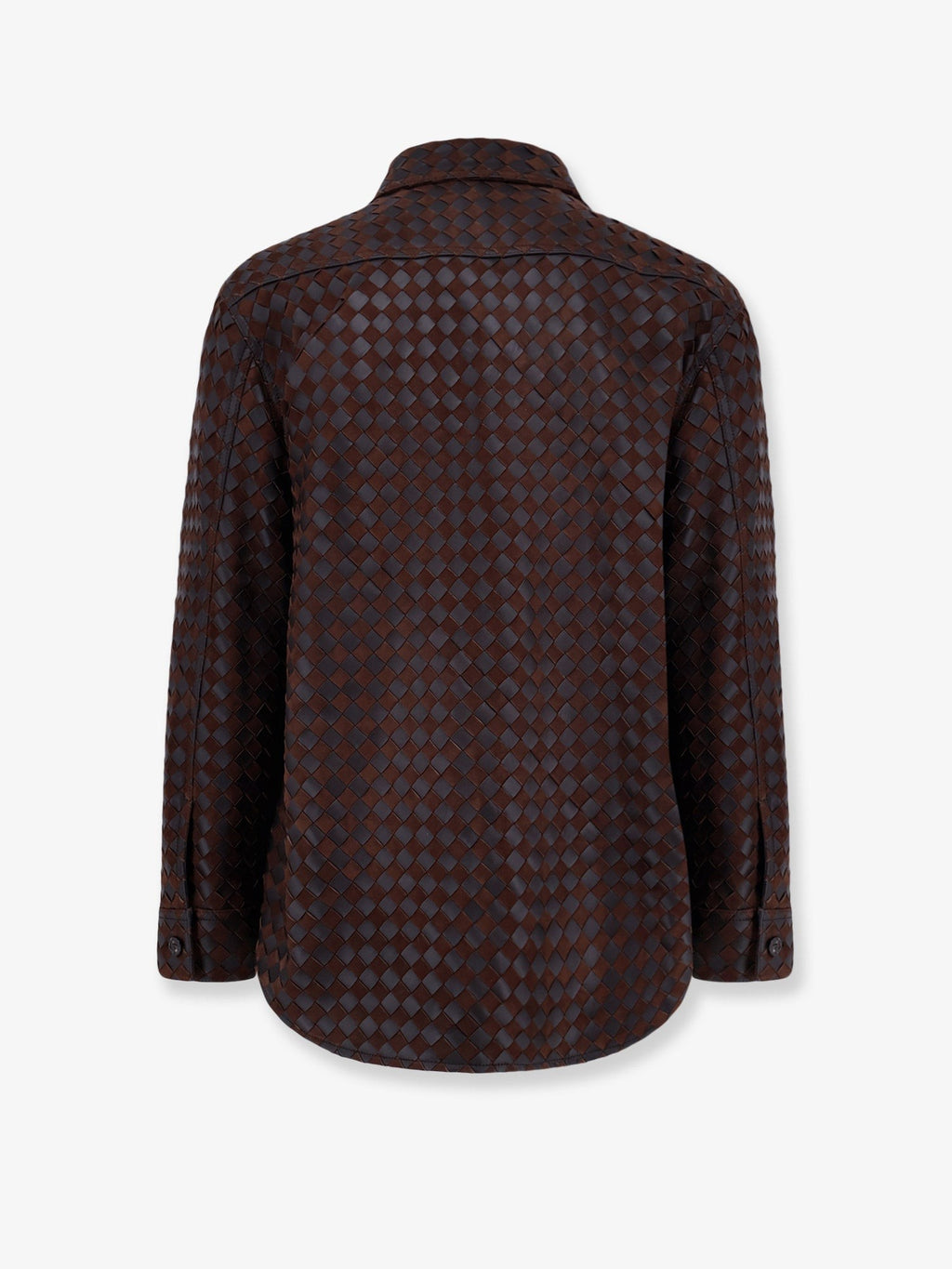 Bottega Veneta Leather and suede shirt/jacket with Intrecciato motif