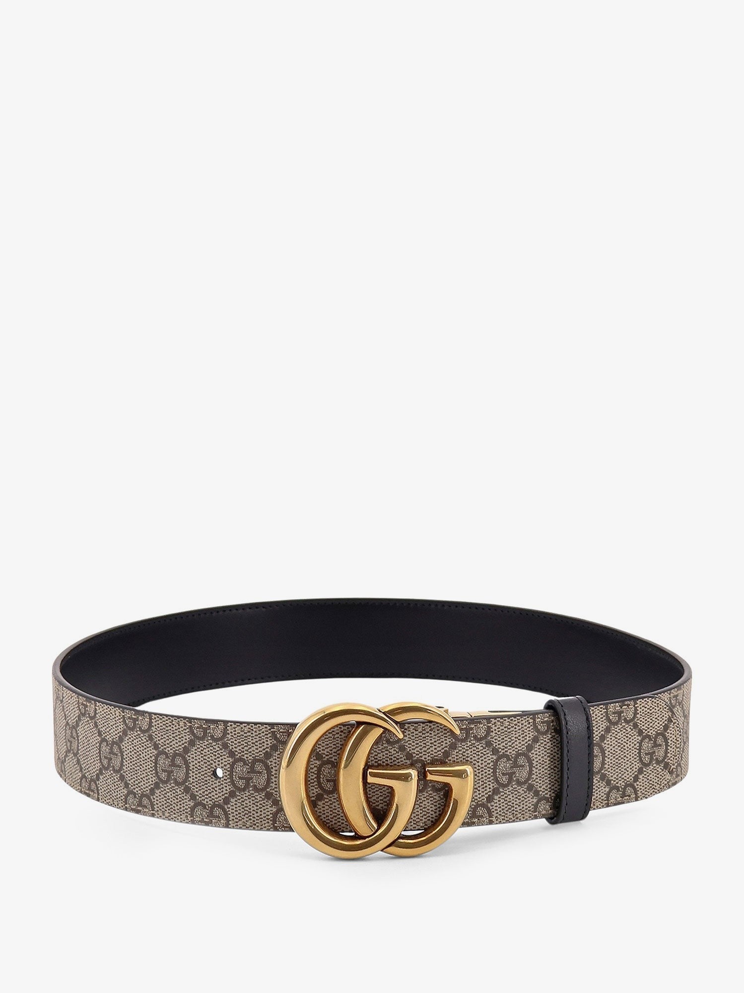 Gucci Leather and Supreme GG fabric reversible belt