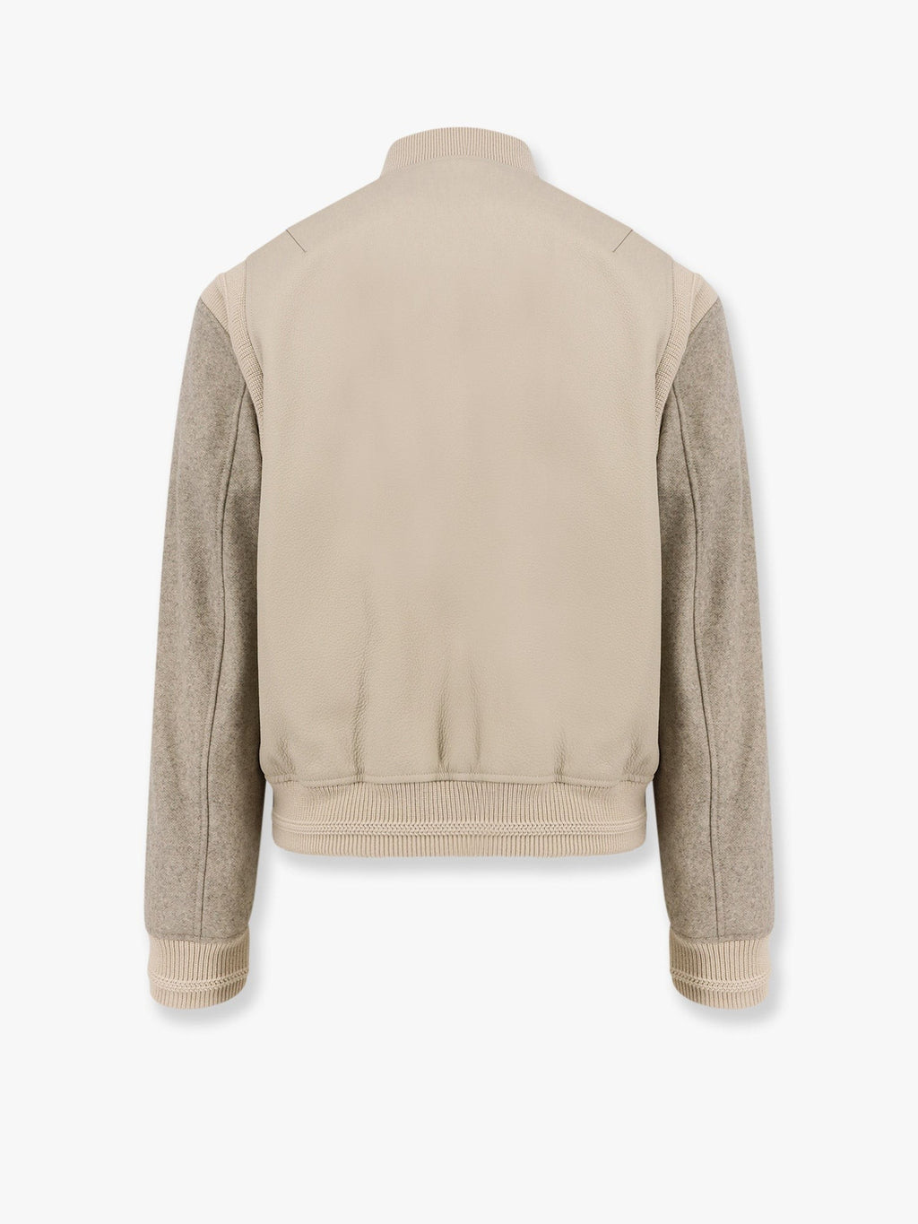 Dior Kožená a vlněná bunda s logem CD icon