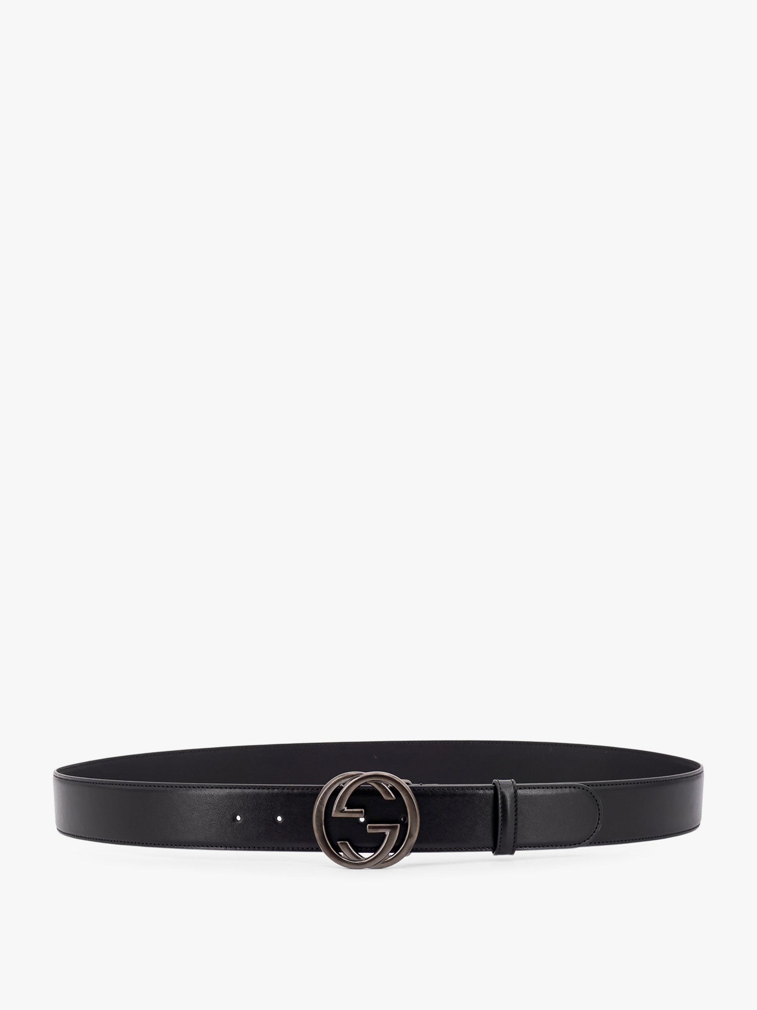 Gucci Leather belt with incrocio GG buckle