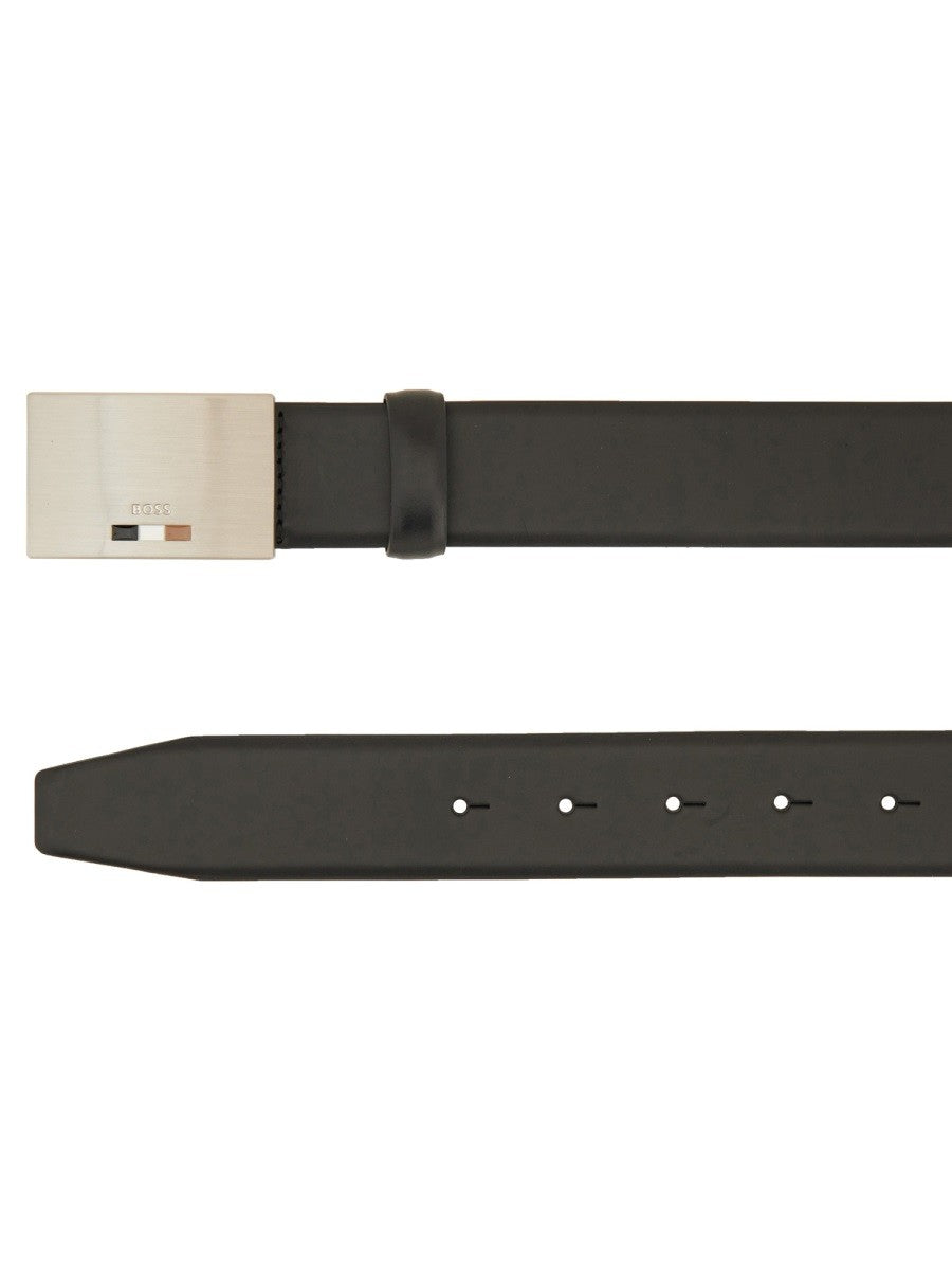 Boss LEATHER BELT WITH LOGO