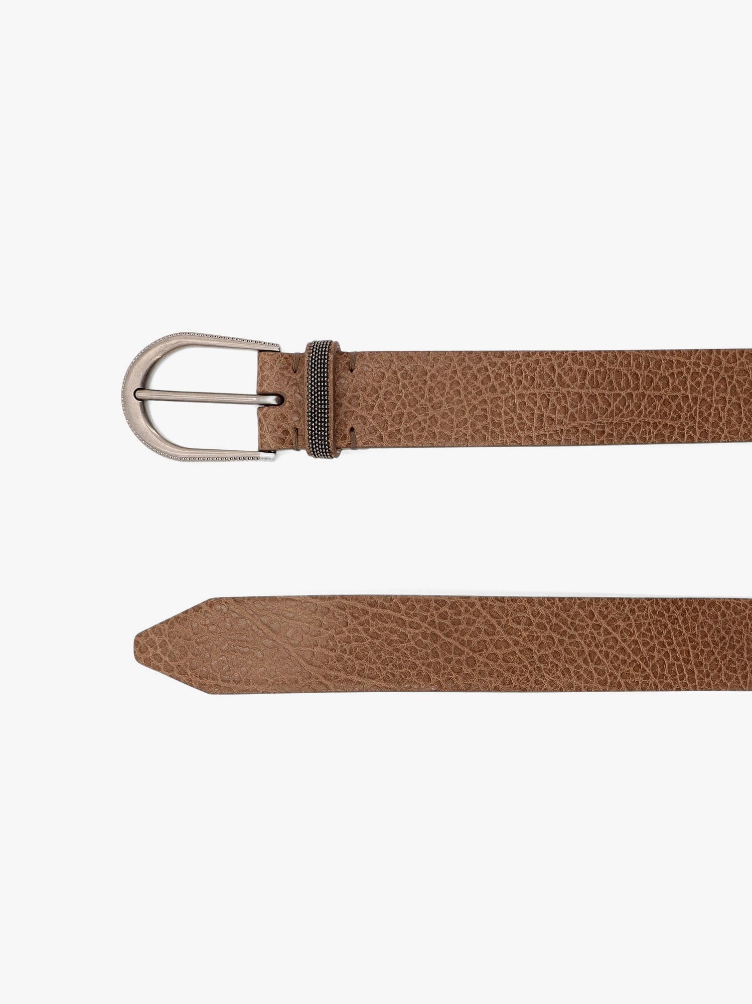 Brunello Cucinelli Leather belt with monili detail