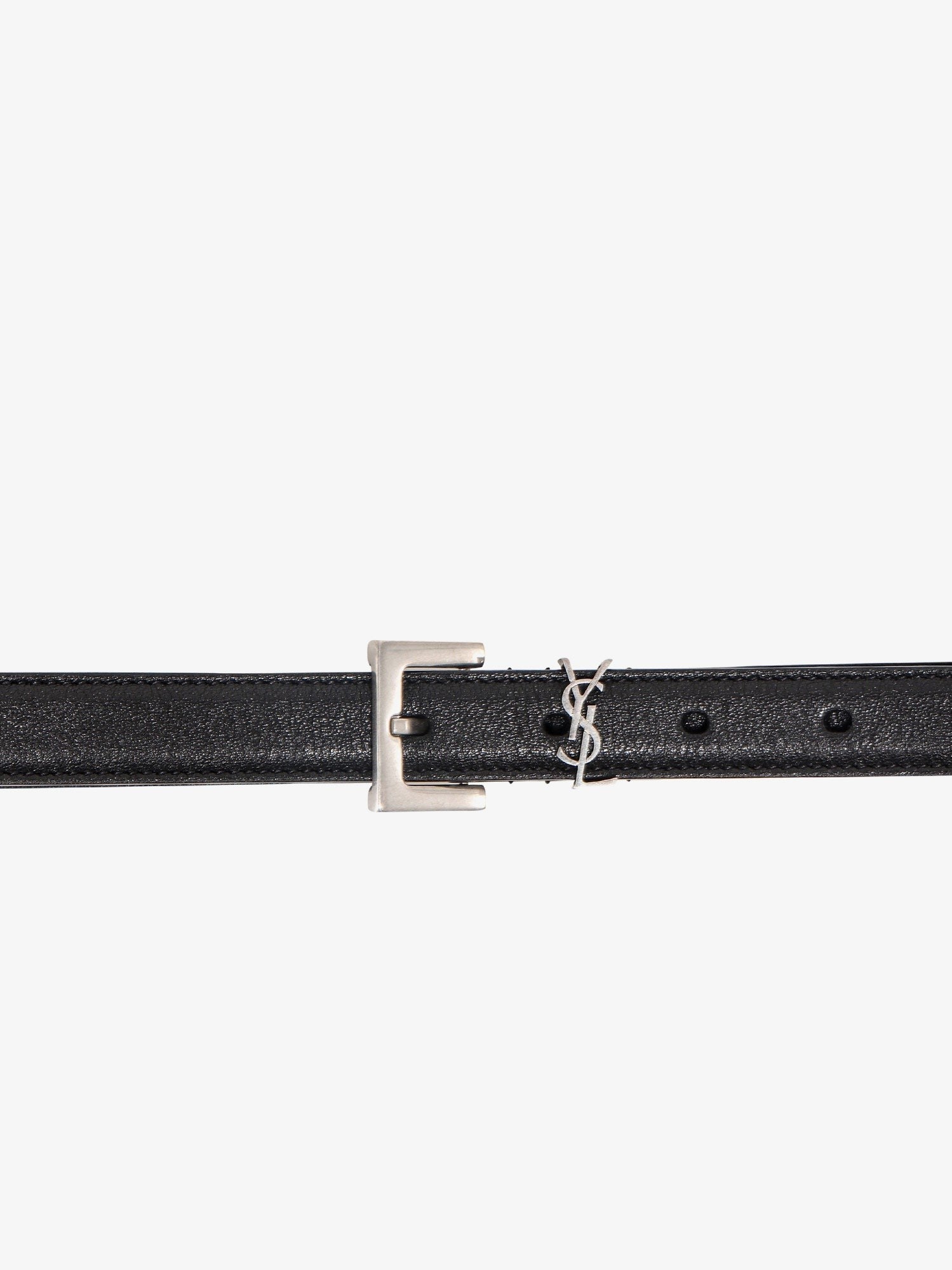 Saint Laurent Leather belt with Monogram