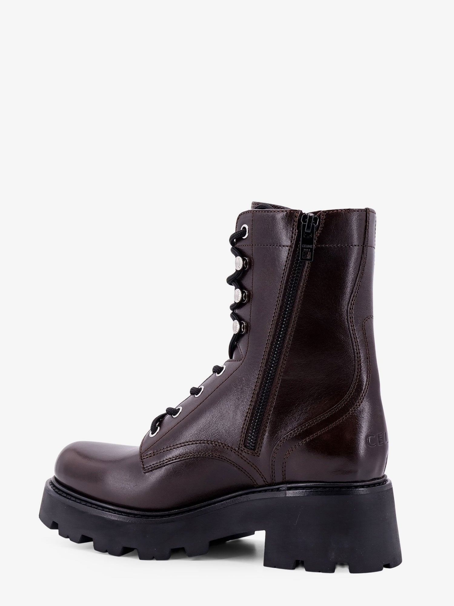 Celine Kožené boty s vyrytým logem