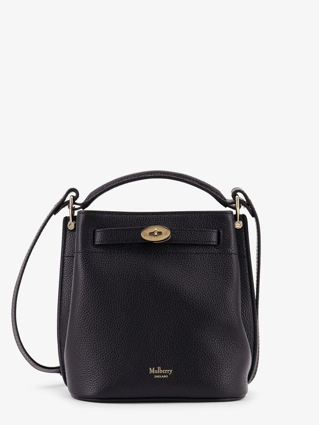 Mulberry Leather bucket bag with logo