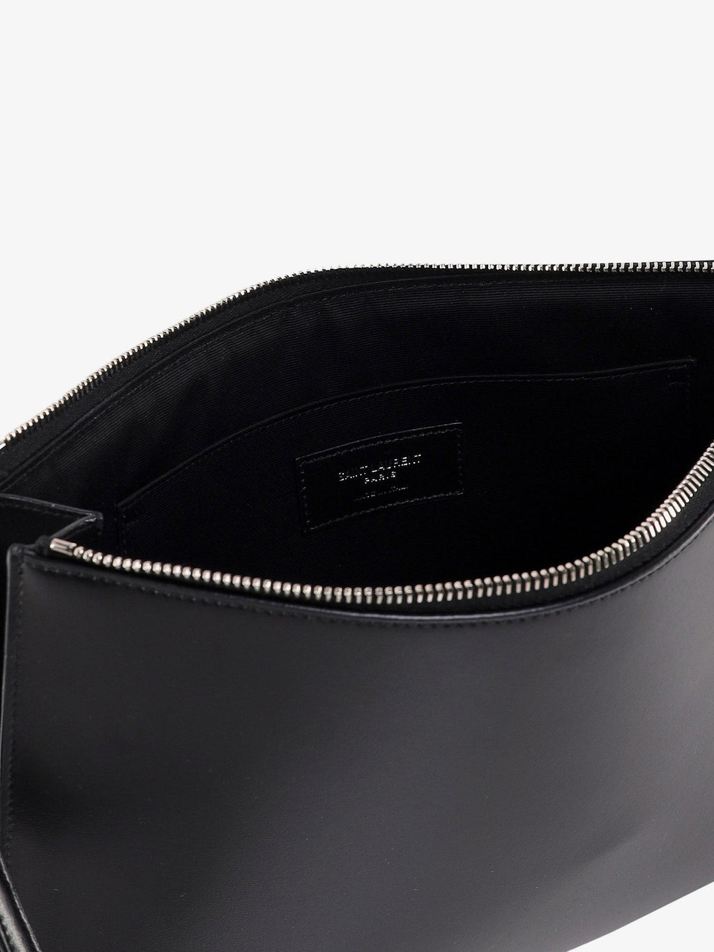 Saint Laurent Leather clutch with Monogram detail