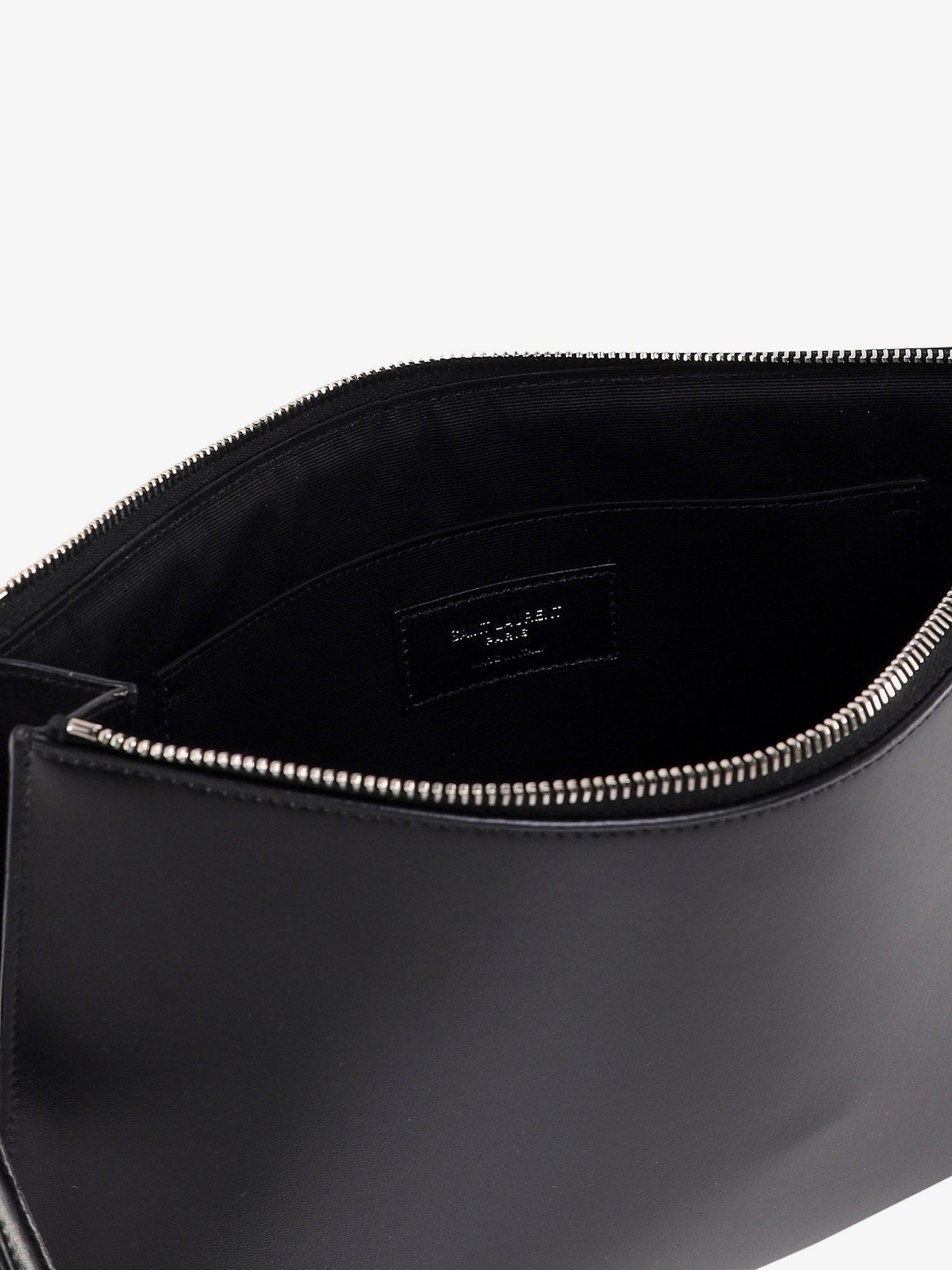 Saint Laurent Leather clutch with Monogram detail