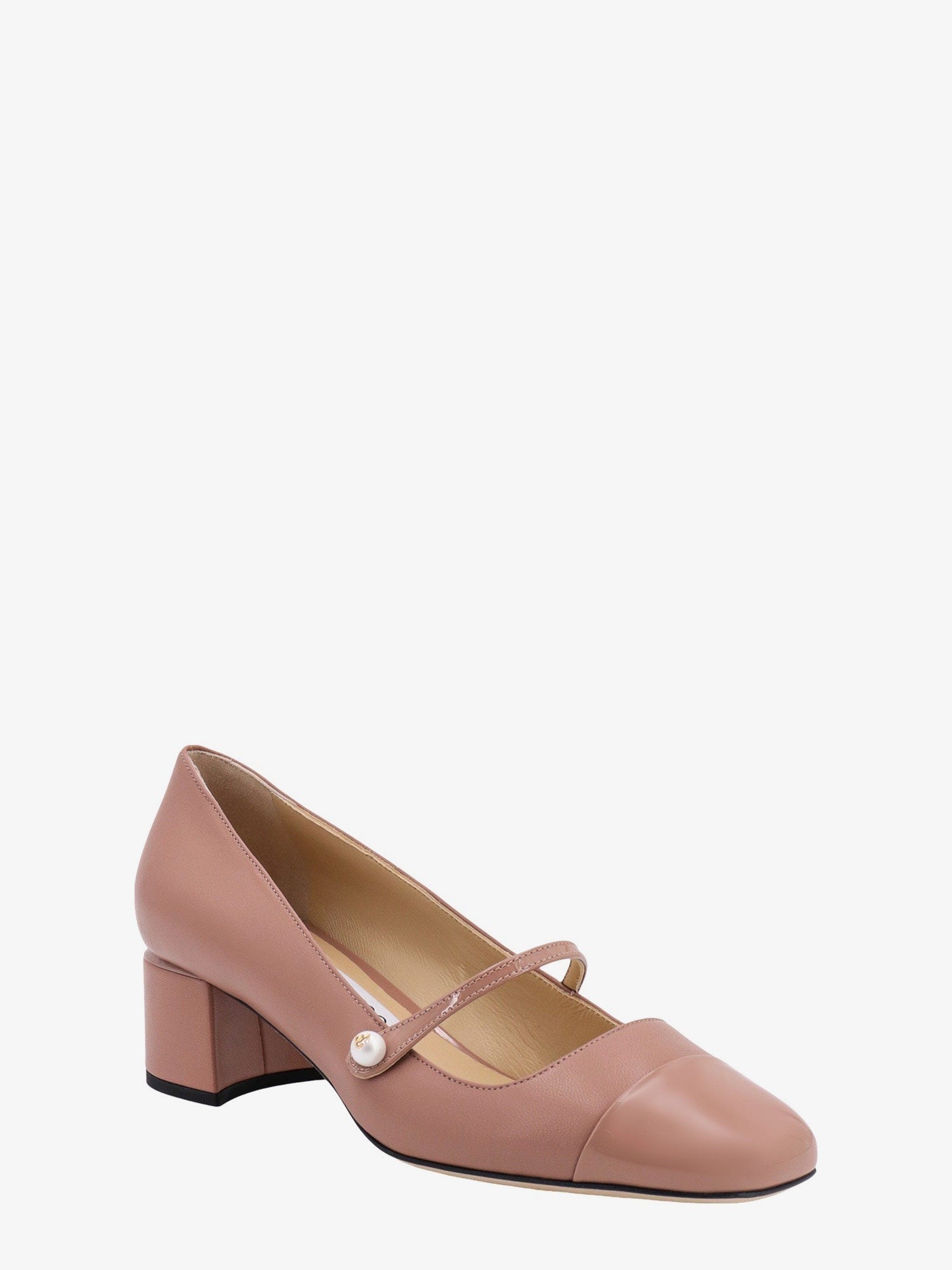 Jimmy Choo bőr dekoltált cipő gyöngy részlettel