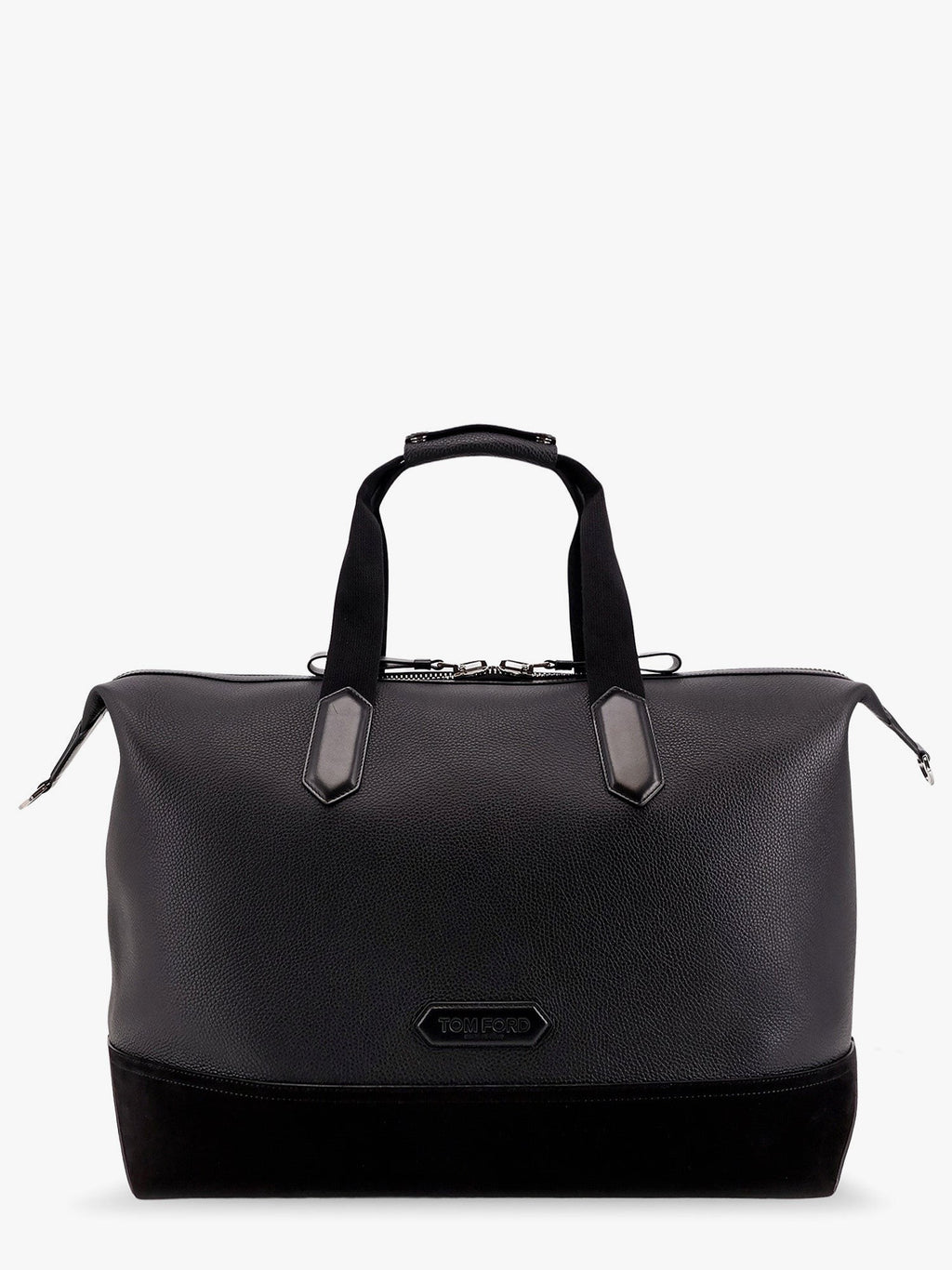 Tom Ford Leather duffle bag with suede inserts and logo patch