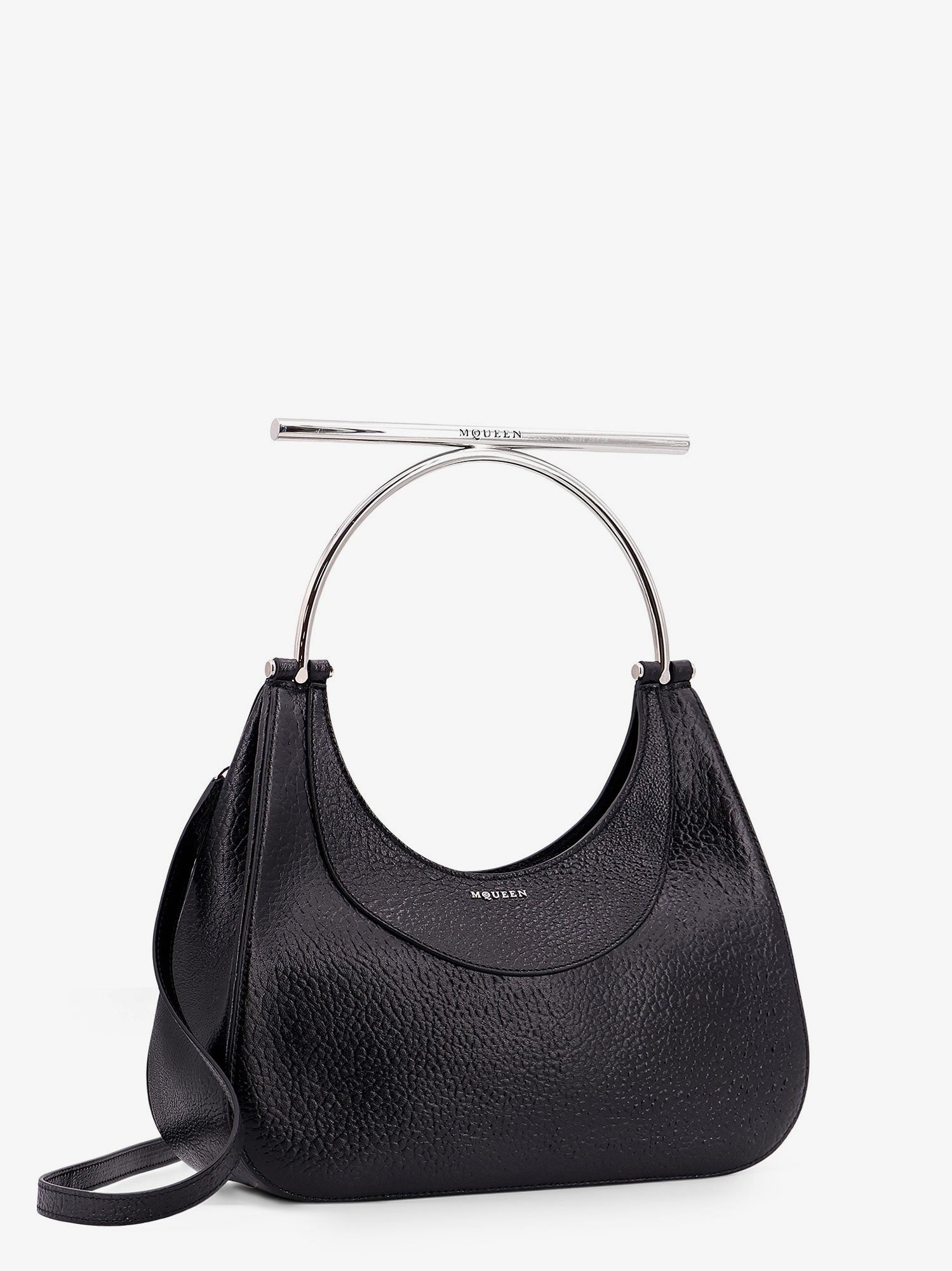 Alexander Mcqueen Odinė rankinė su priekiniu logotipu