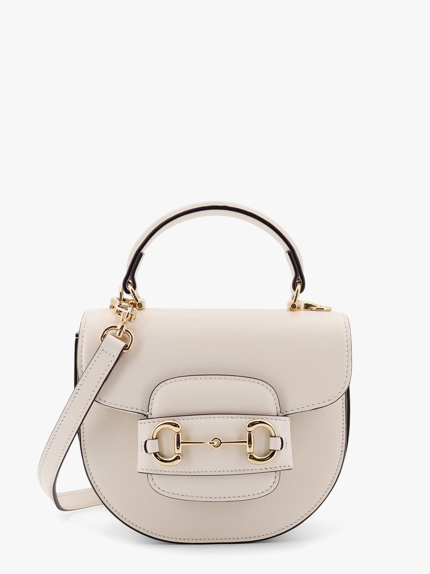 Gucci Leather handbag with horsebit detail on the front