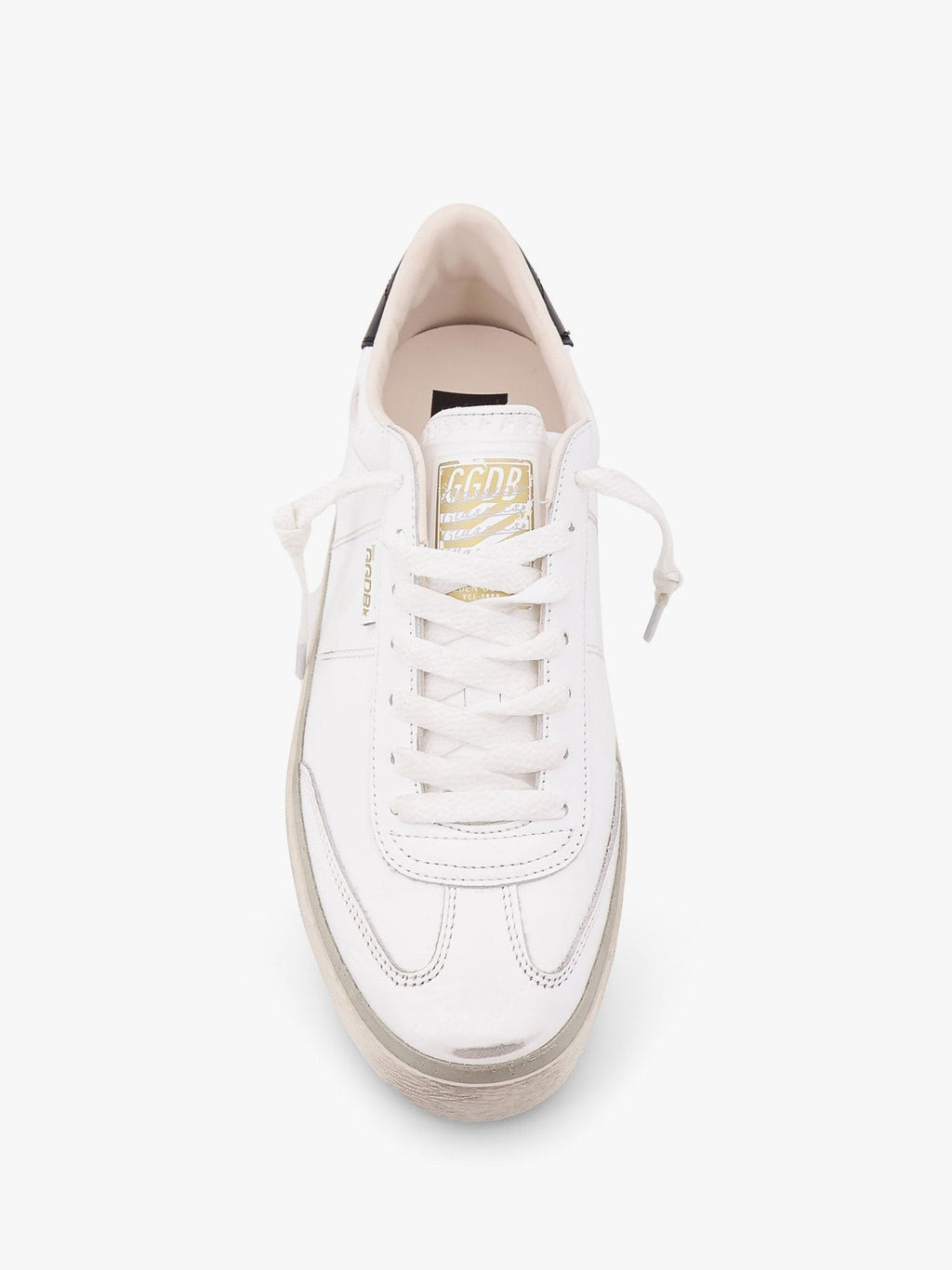 Golden Goose Deluxe Brand Leather low-top soul star sneakers with used effect