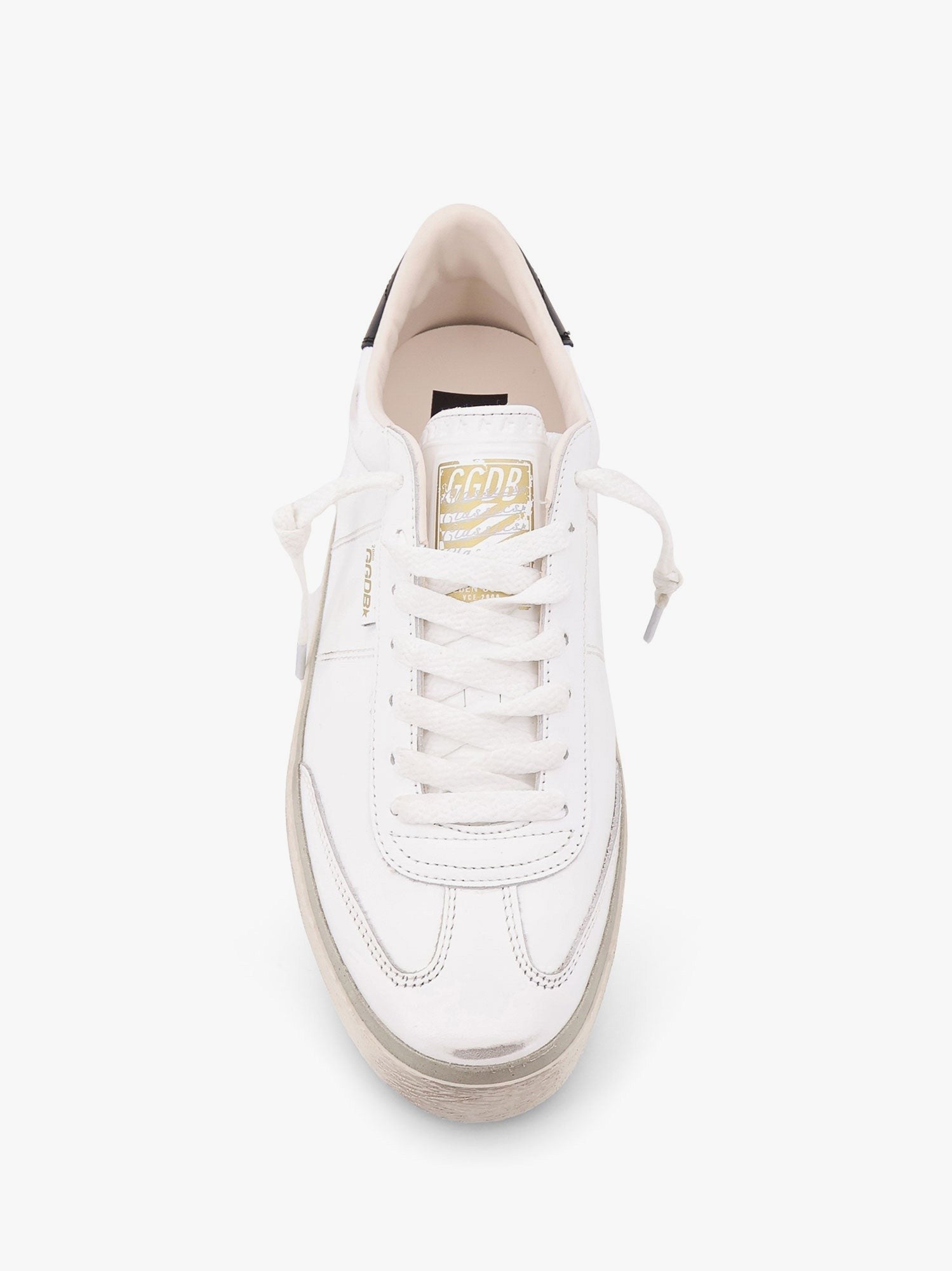 Golden Goose Deluxe Brand Leather low-top soul star sneakers with used effect