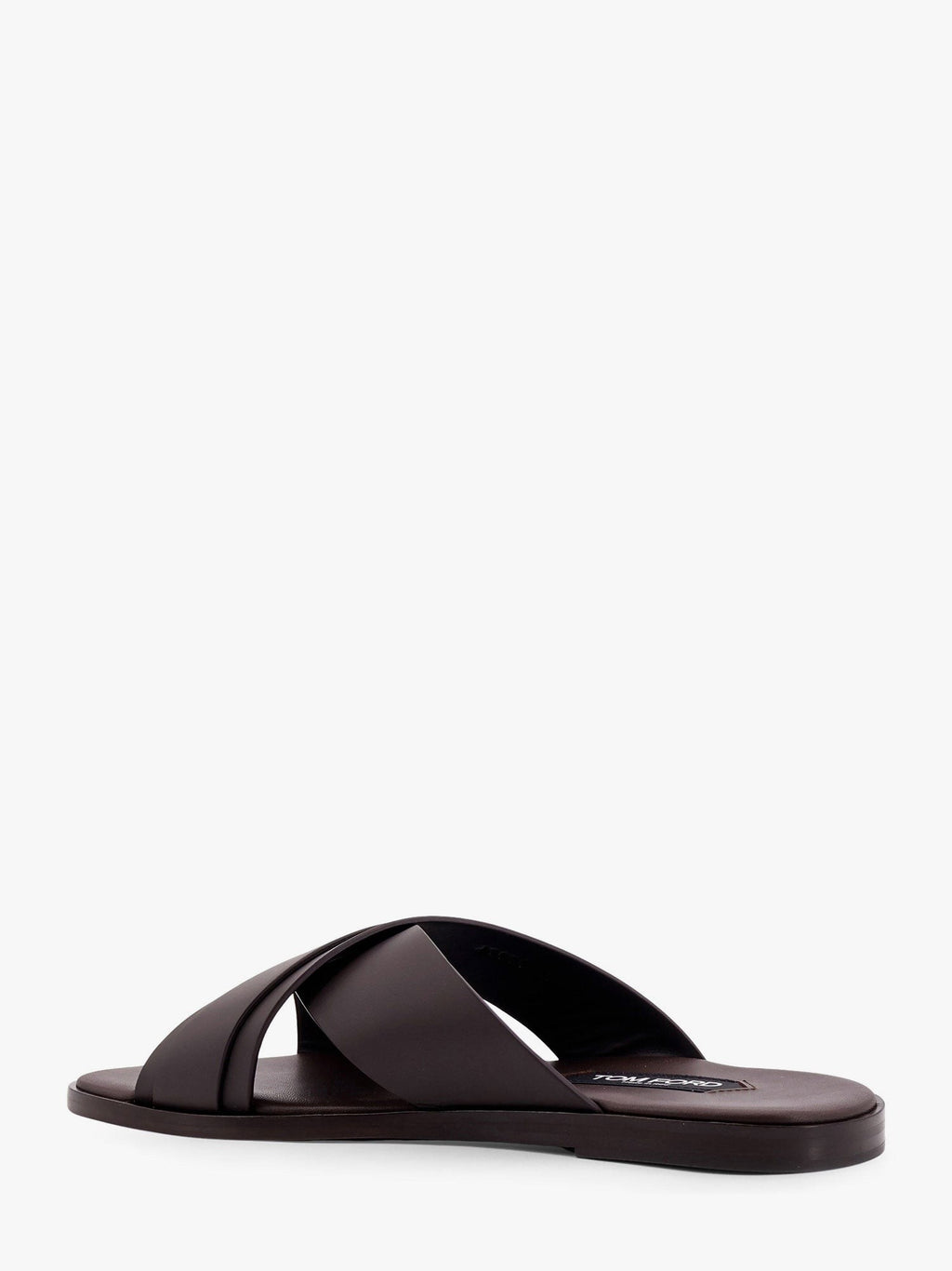 Tom Ford Leather sandals with perforated logo detail