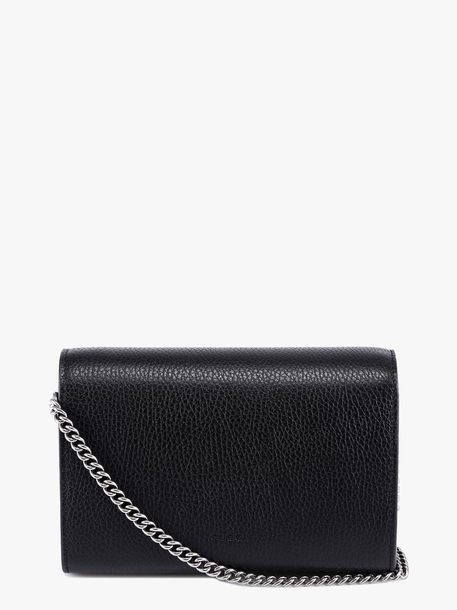 Gucci Leather shoulder bag with iconic tiger heads buckle