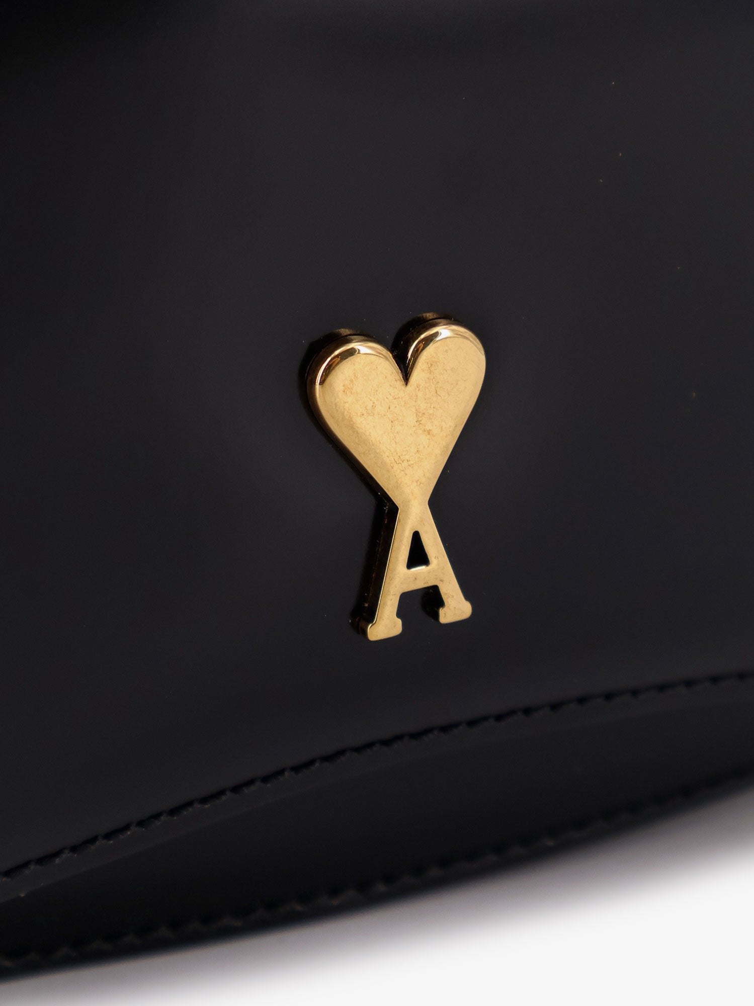 Ami Paris Odinė rankinė per petį su logotipo monograma