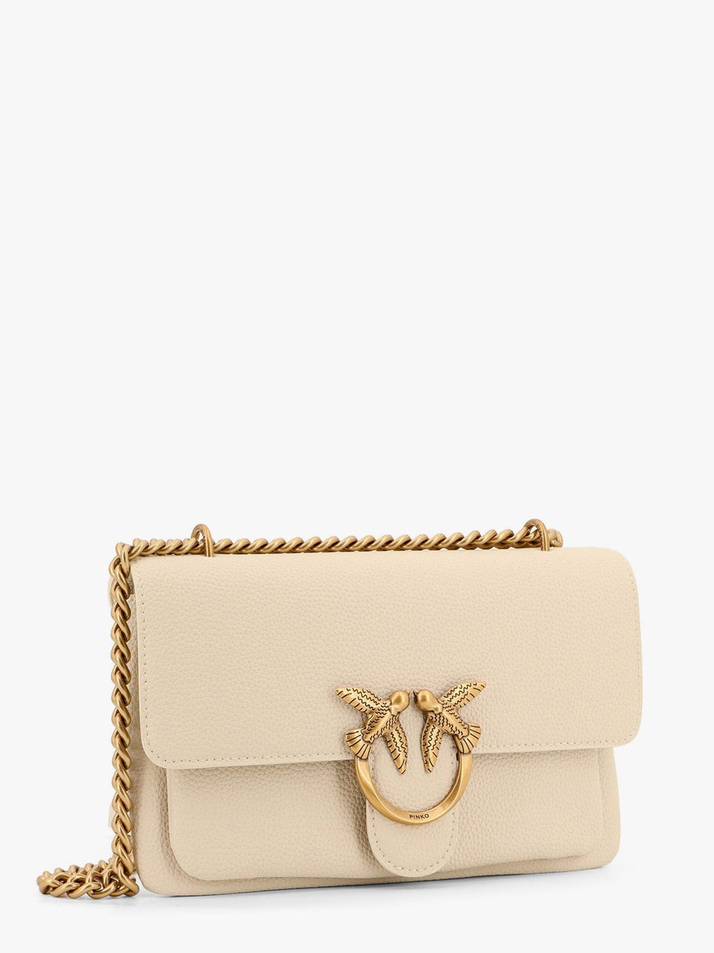 Pinko Sac épaule en cuir avec boucle Love Birds en métal