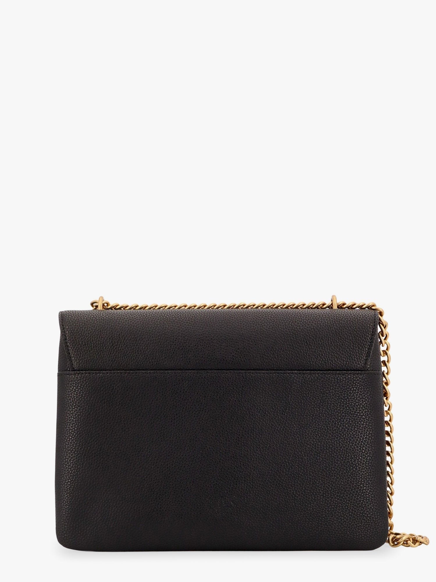 Pinko Leather shoulder bag with metal love birds buckle