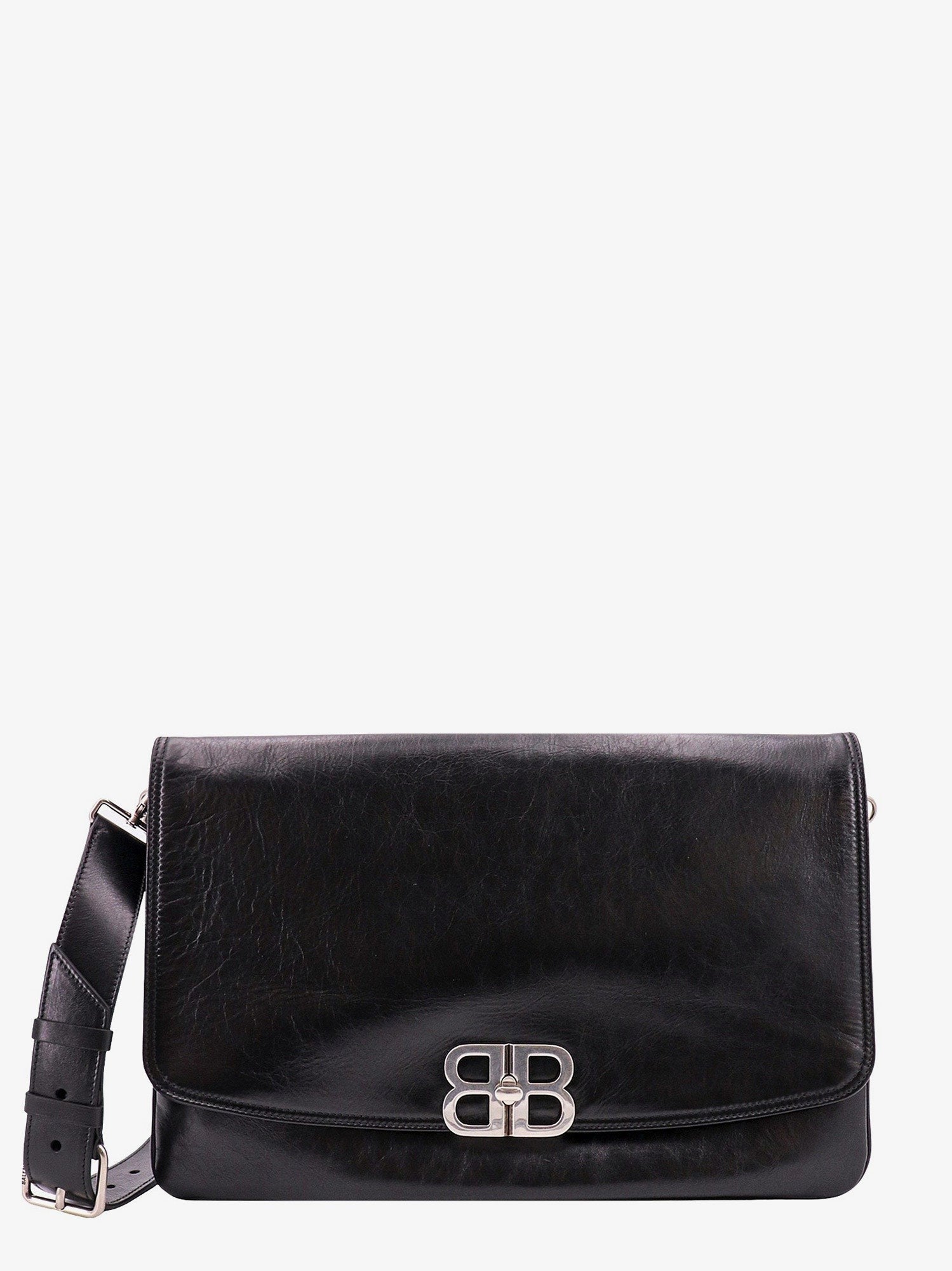 Balenciaga Skinnskulderveske med metallmonogram