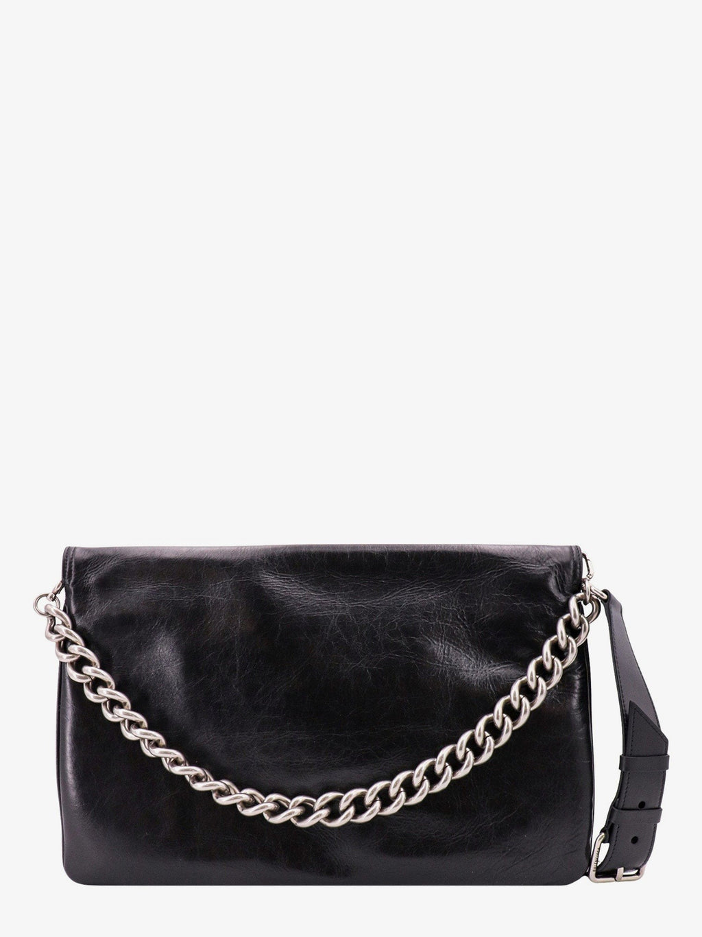 Balenciaga Borsa a tracolla in pelle con monogramma in metallo